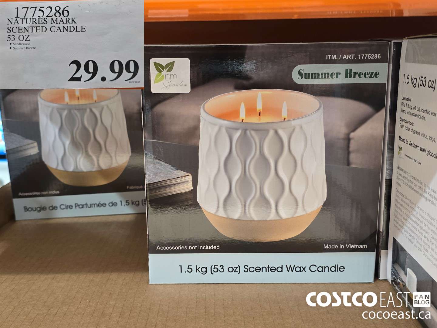 1775286 NATURES MARK SCENTED CANDLE 53 OZ $29.99