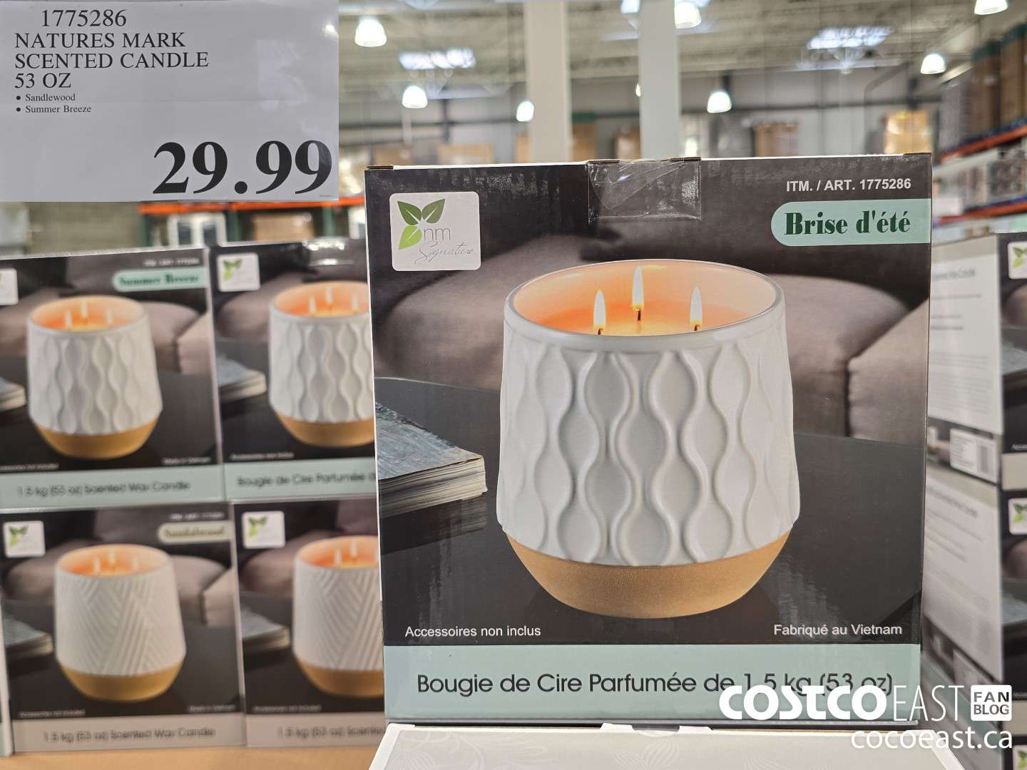 1775286 NATURES MARK SCENTED CANDLE 53 OZ $29.99