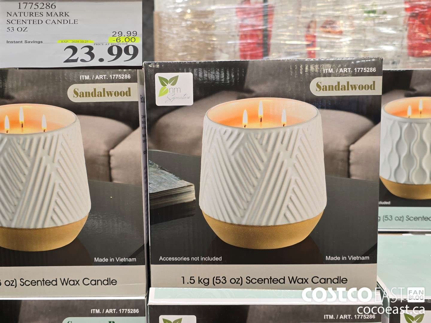 1775286 NATURES MARK SCENTED CANDLE 53 OZ ($6.00 INSTANT SAVINGS EXPIRES ON 2024-10-27) $23.99