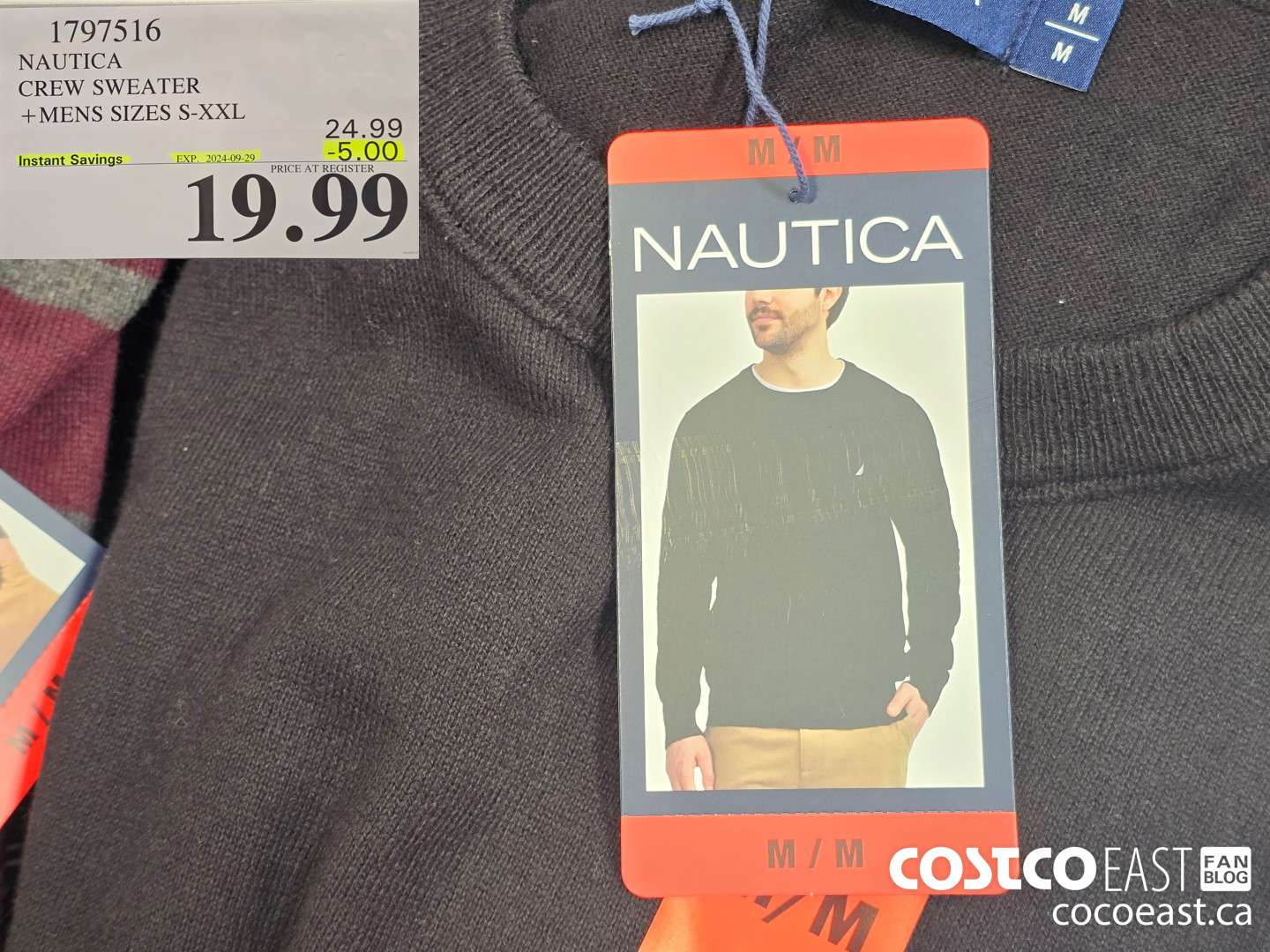 1797516 NAUTICA CREW SWEATER + MENS SIZES S-XXL ($5.00 INSTANT SAVINGS EXPIRES ON 2024-09-29) $19.99