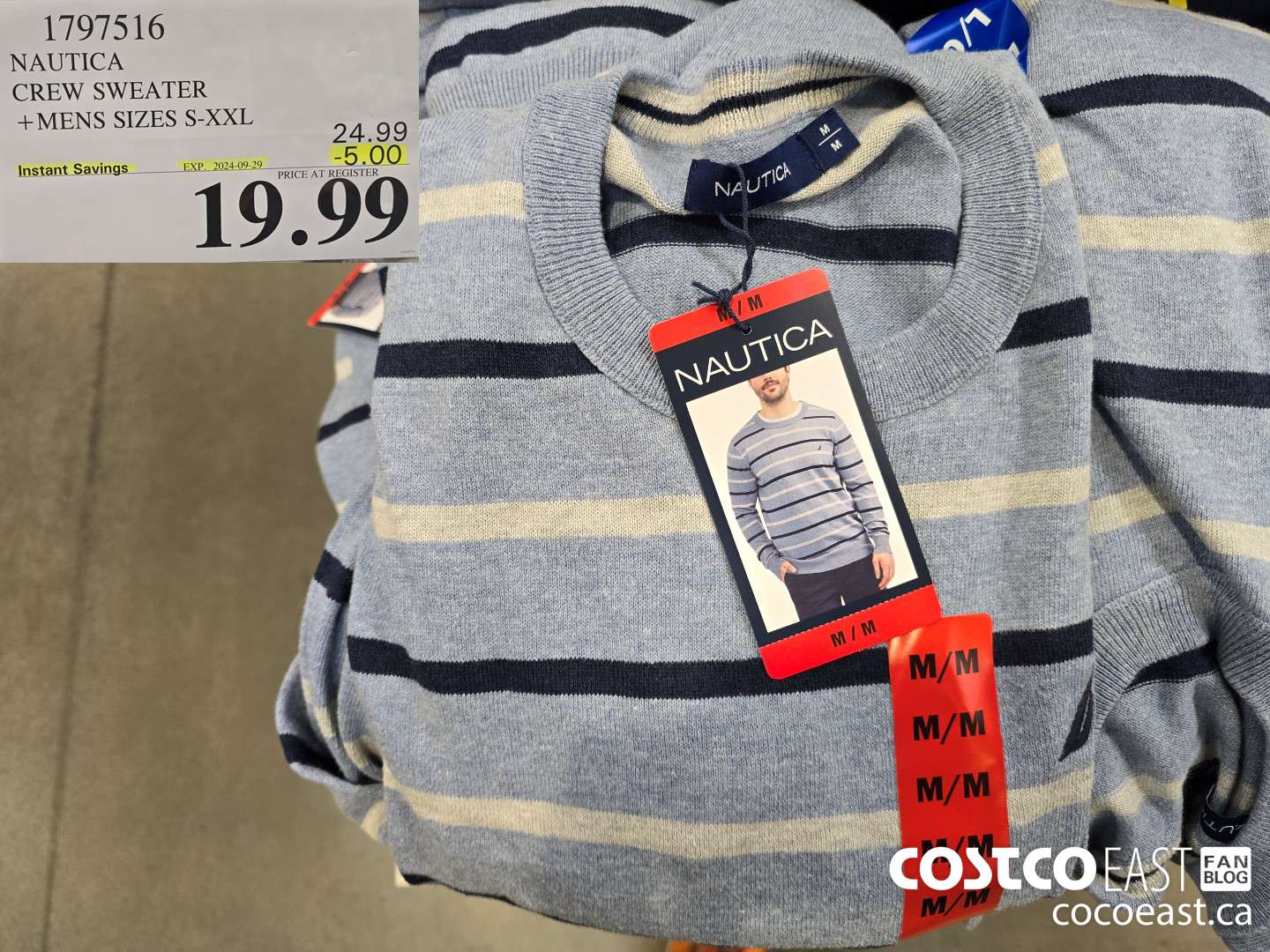 1797516 NAUTICA CREW SWEATER + MENS SIZES S-XXL ($5.00 INSTANT SAVINGS EXPIRES ON 2024-09-29) $19.99
