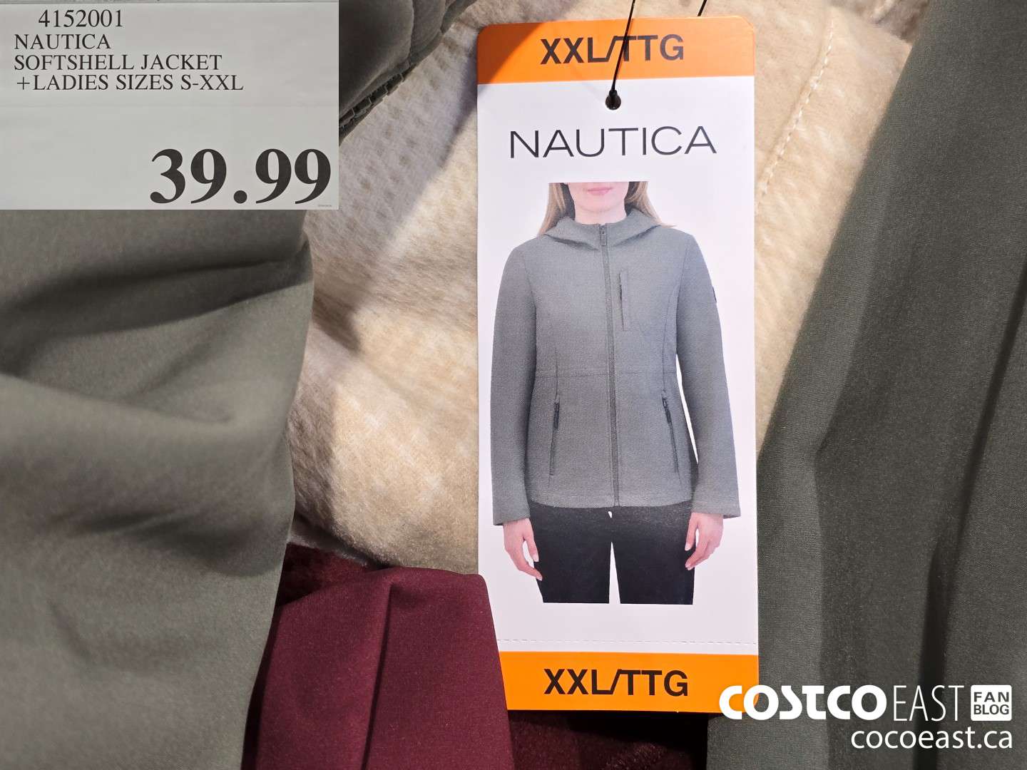 4152001 NAUTICA SOFTSHELL JACKET +LADIES SIZES S-XXL $39.99