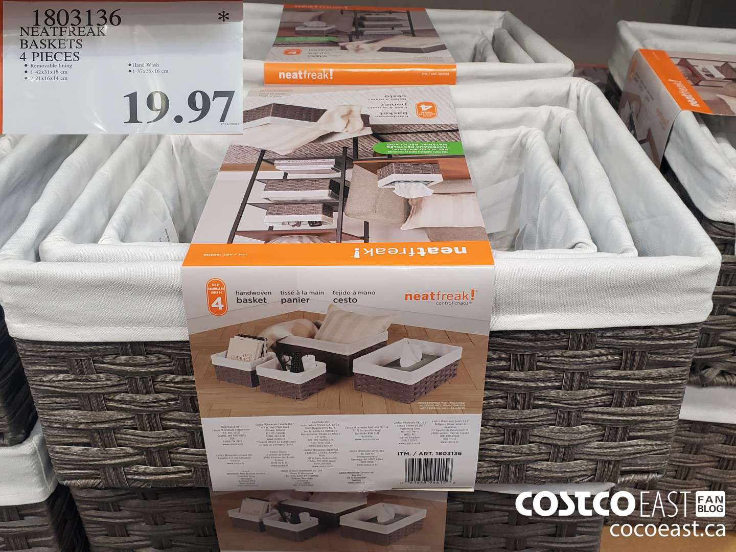 1803136 NEATFREAK BASKETS 4 PIECES  $19.97