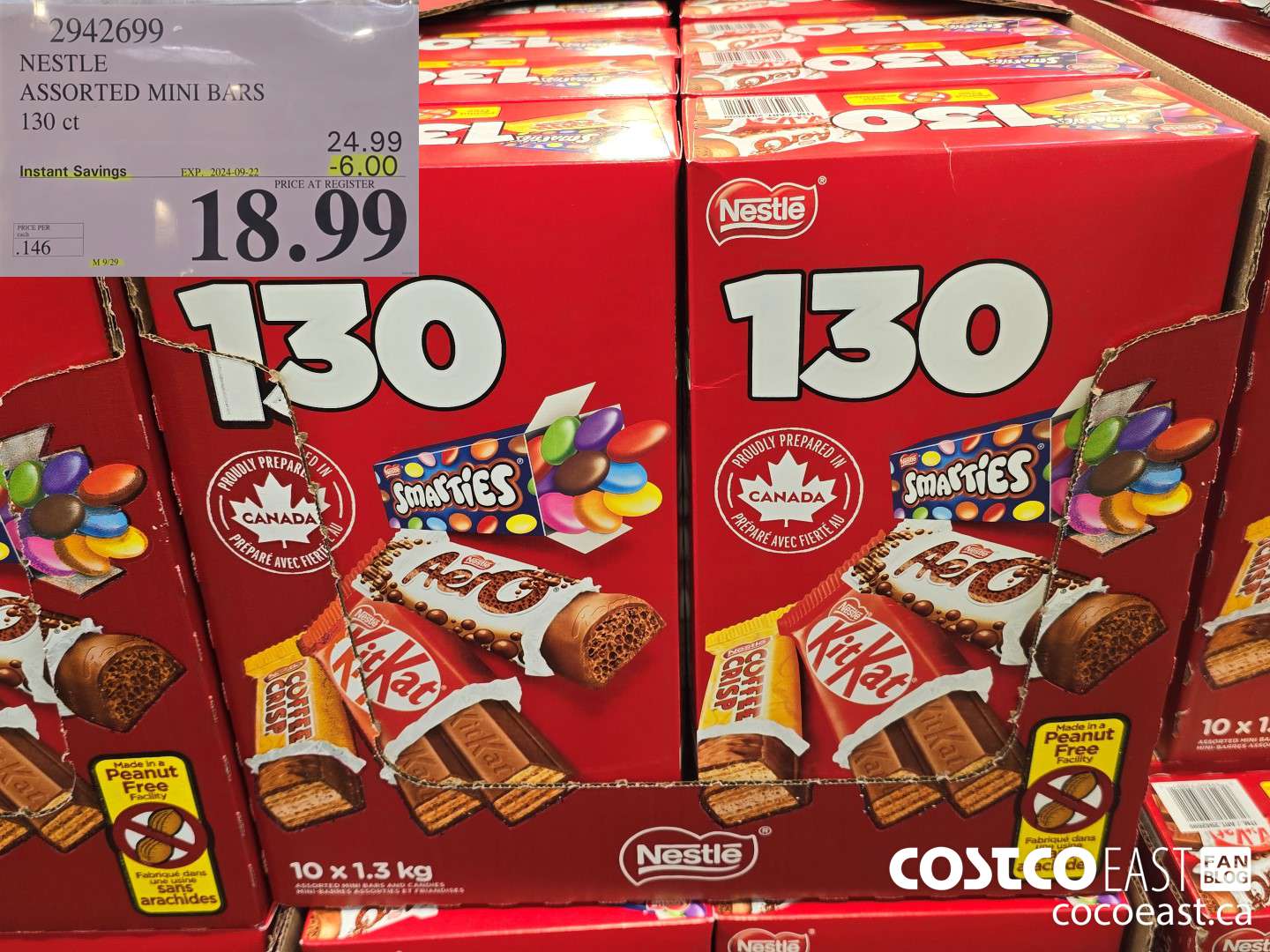 2942699 NESTLE MINI BARS 130 CT ($6.00 INSTANT SAVINGS EXPIRES ON 2024-09-22) $18.99