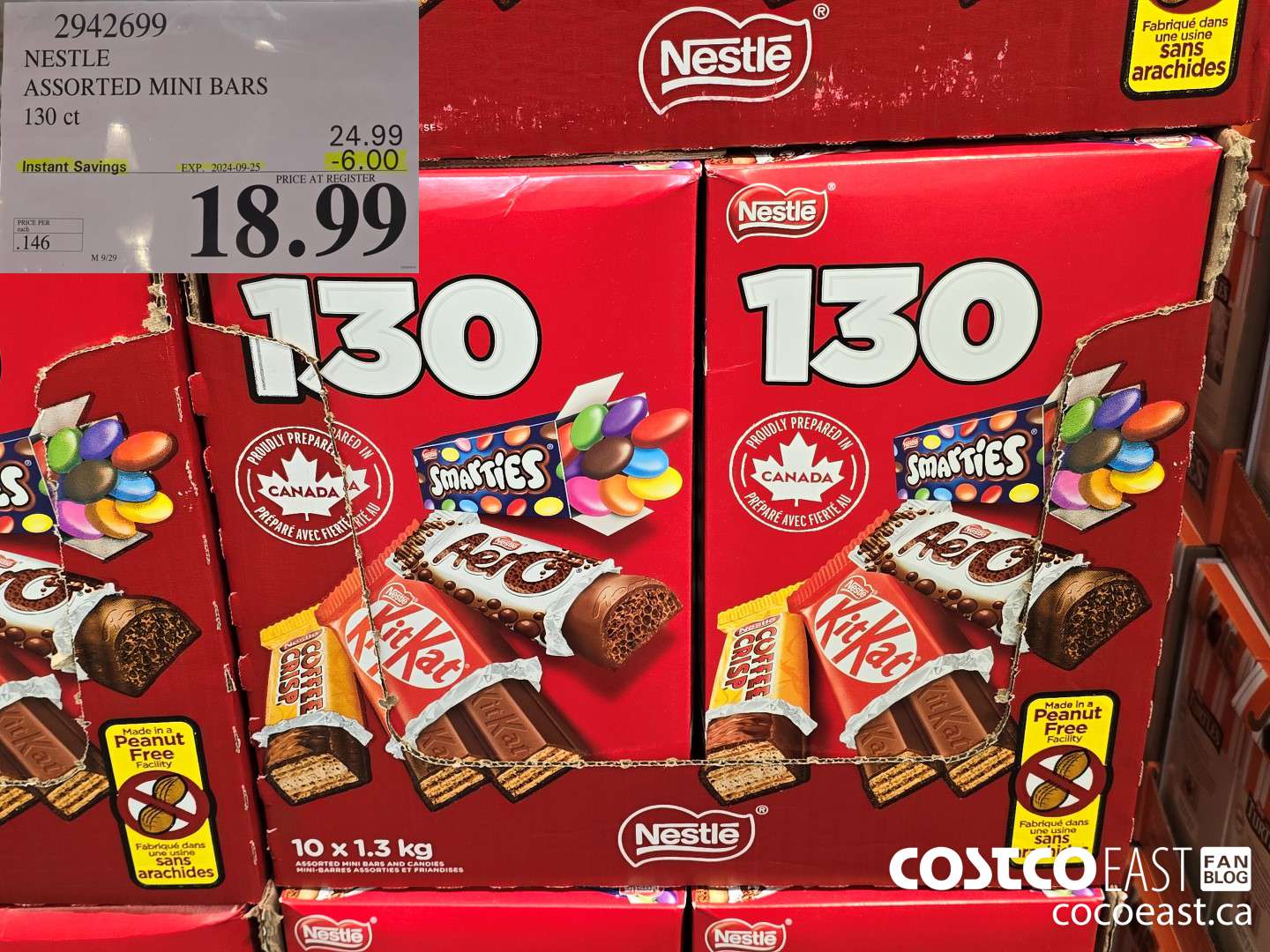 2942699 NESTLE MINI BARS 130 CT ($6.00 INSTANT SAVINGS EXPIRES ON 2024-09-25) $18.99