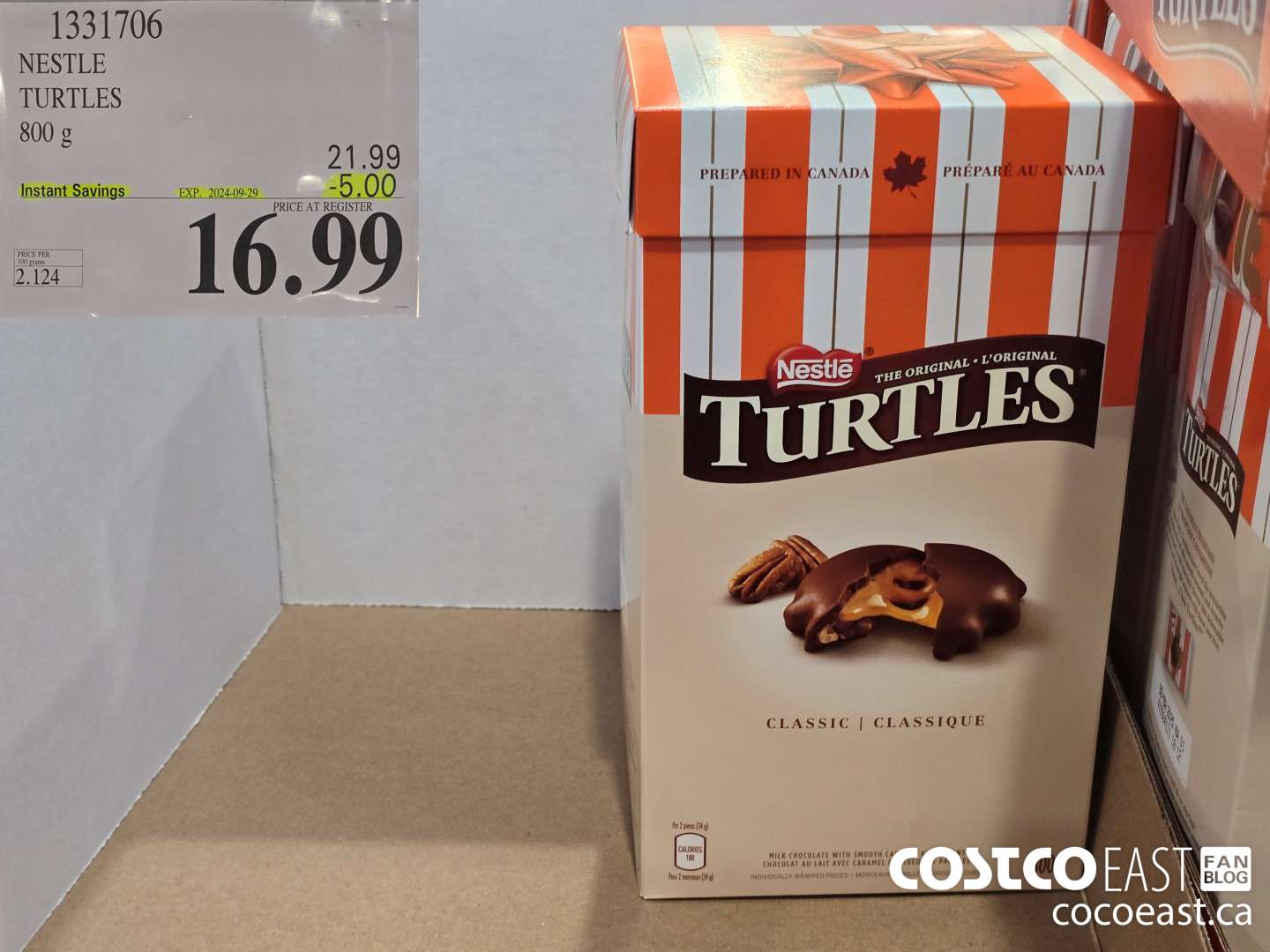 1331706 NESTLE TURTLES 800 g ($5.00 INSTANT SAVINGS EXPIRES ON 2024-09-29) $16.99
