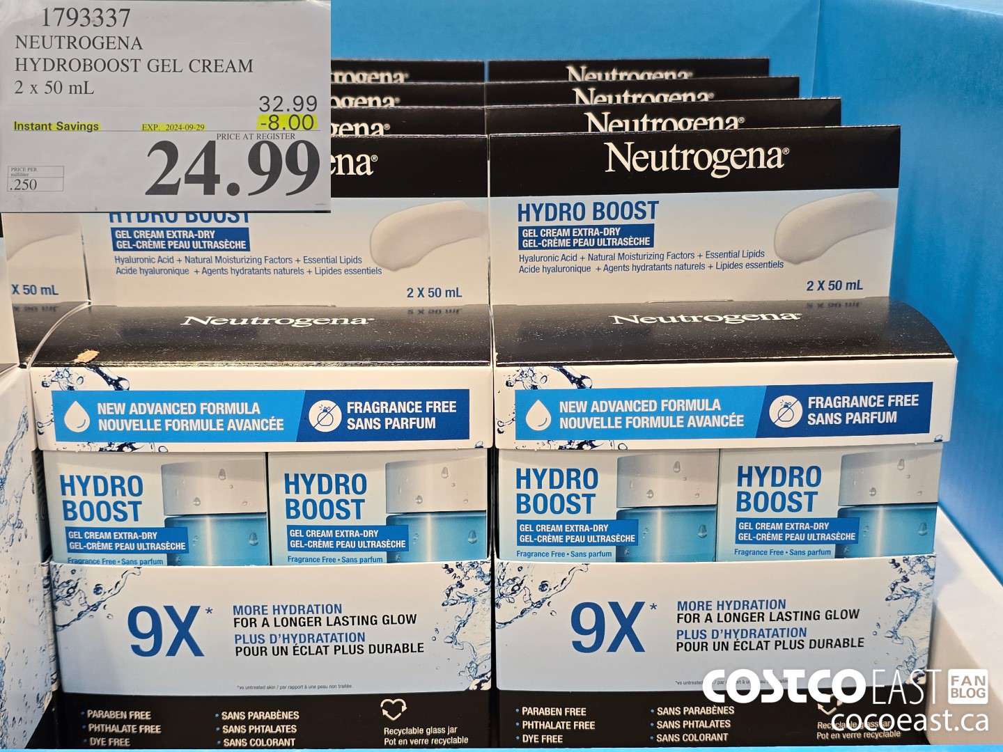 1793337 NEUTROGENA HYDROBOOST GEL CREAM 2 X 50 ML ($8.00 INSTANT SAVINGS EXPIRES ON 2024-09-29) $24.99