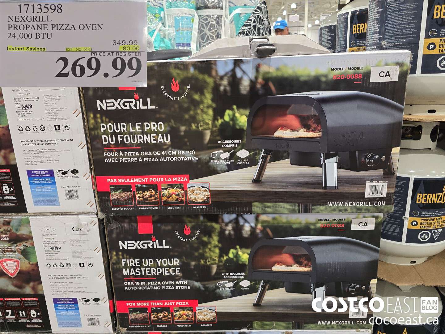 1713598 NEXGRILL PROPANE PIZZA OVEN 24,000 BTU ($80.00 INSTANT SAVINGS EXPIRES ON 2024-09-08) $269.99