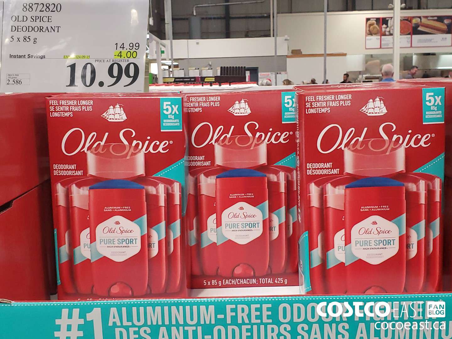 8872820 OLD SPICE DEODORANT 5 x 85G  ($4.00 INSTANT SAVINGS EXPIRES ON 2024-09-15) $10.99