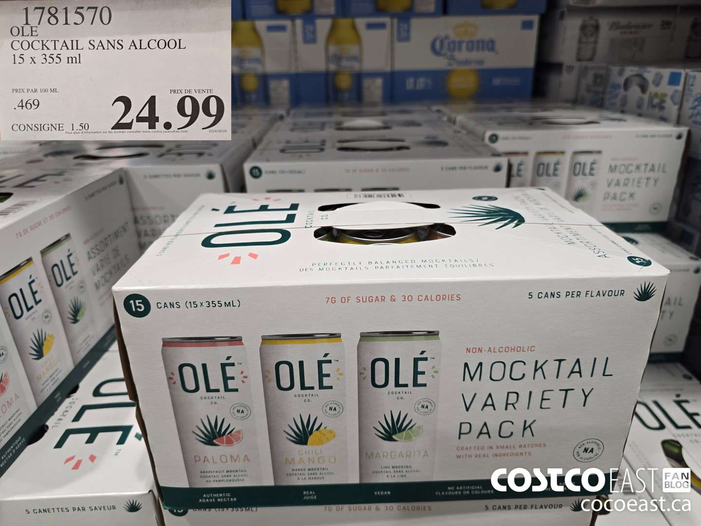 1781570 OLE COCKTAIL SANS ALCOOL 15 x 355 mL $24.99