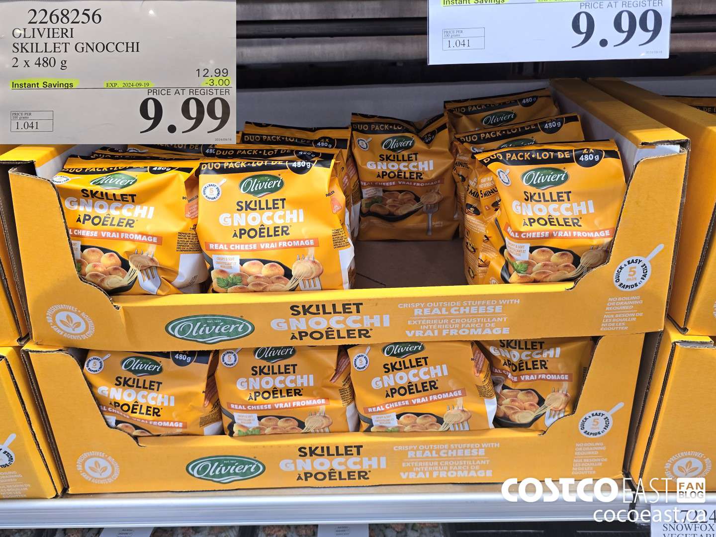 2268256 OLIVIERI SKILLET GNOCCHI 2 x 480 g ($3.00 INSTANT SAVINGS EXPIRES ON 2024-09-19) $9.99