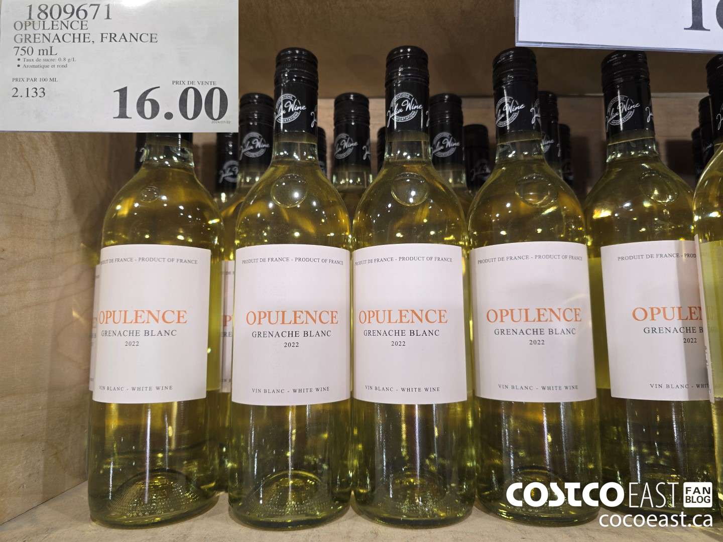 1809671 OPULENCE GRENACHE, FRANCE 750 mL $16.00