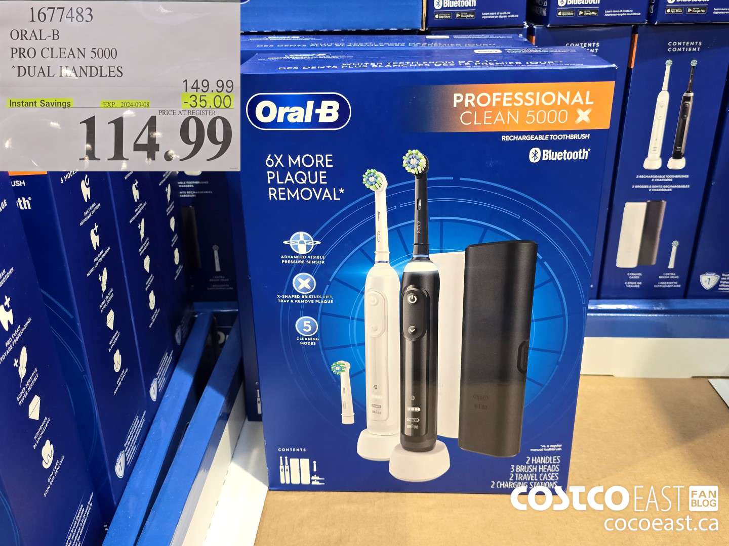 1677483 ORAL-B PRO CLEAN 5000 DUAL HANDLES ($35.00 INSTANT SAVINGS EXPIRES ON 2024-09-08) $114.99