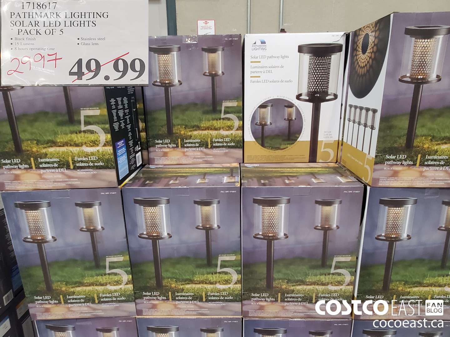 1718617 PATHMARK LIGHTING SOLAR LED LIGHTS PACK OF 5 ($20.02 INSTANT SAVINGS) $49.99