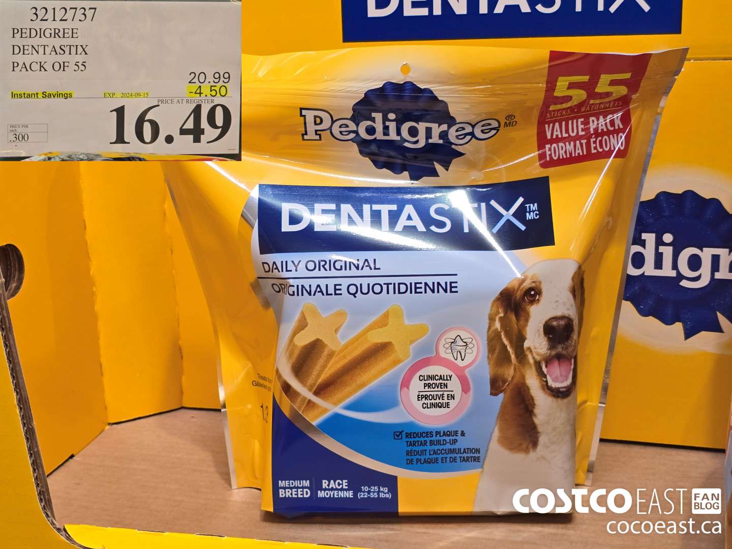 3212737 PEDIGREE~DENTASTIX PACK OF 55  ($4.50 INSTANT SAVINGS EXPIRES ON 2024-09-15) $16.49