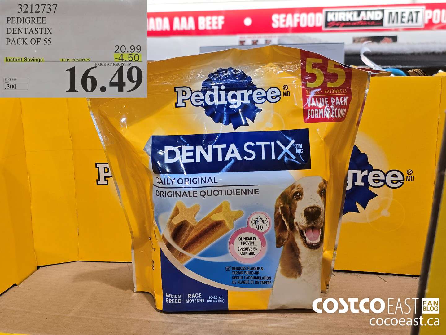 3212737 PEDIGREE DENTASTIX PACK OF 55 ($4.50 INSTANT SAVINGS EXPIRES ON 2024-09-25) $16.49