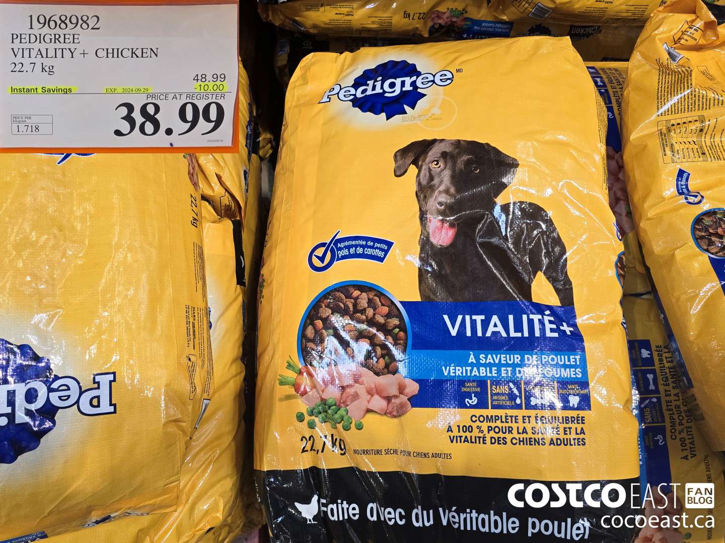 1968982 PEDIGREE VITALITY + CHICKEN 22.7 kg ($10.00 INSTANT SAVINGS EXPIRES ON 2024-09-29) $38.99