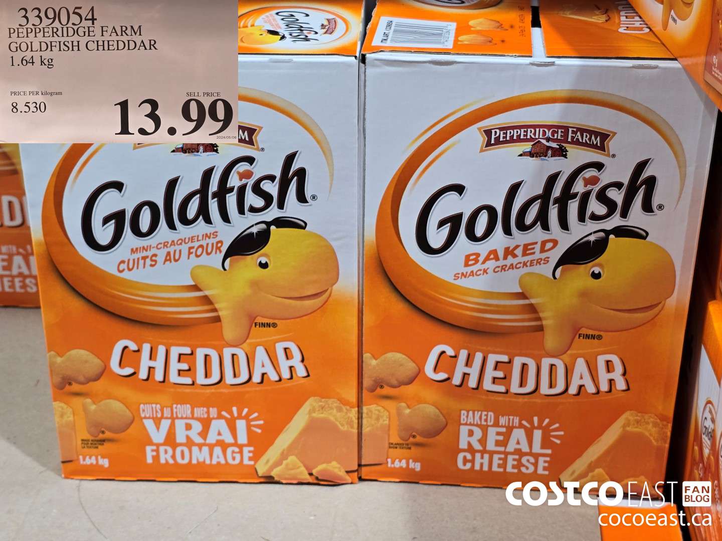339054 PEPPERIDGE FARM GOLDFISH CHEDDAR 1.64 KG $13.99