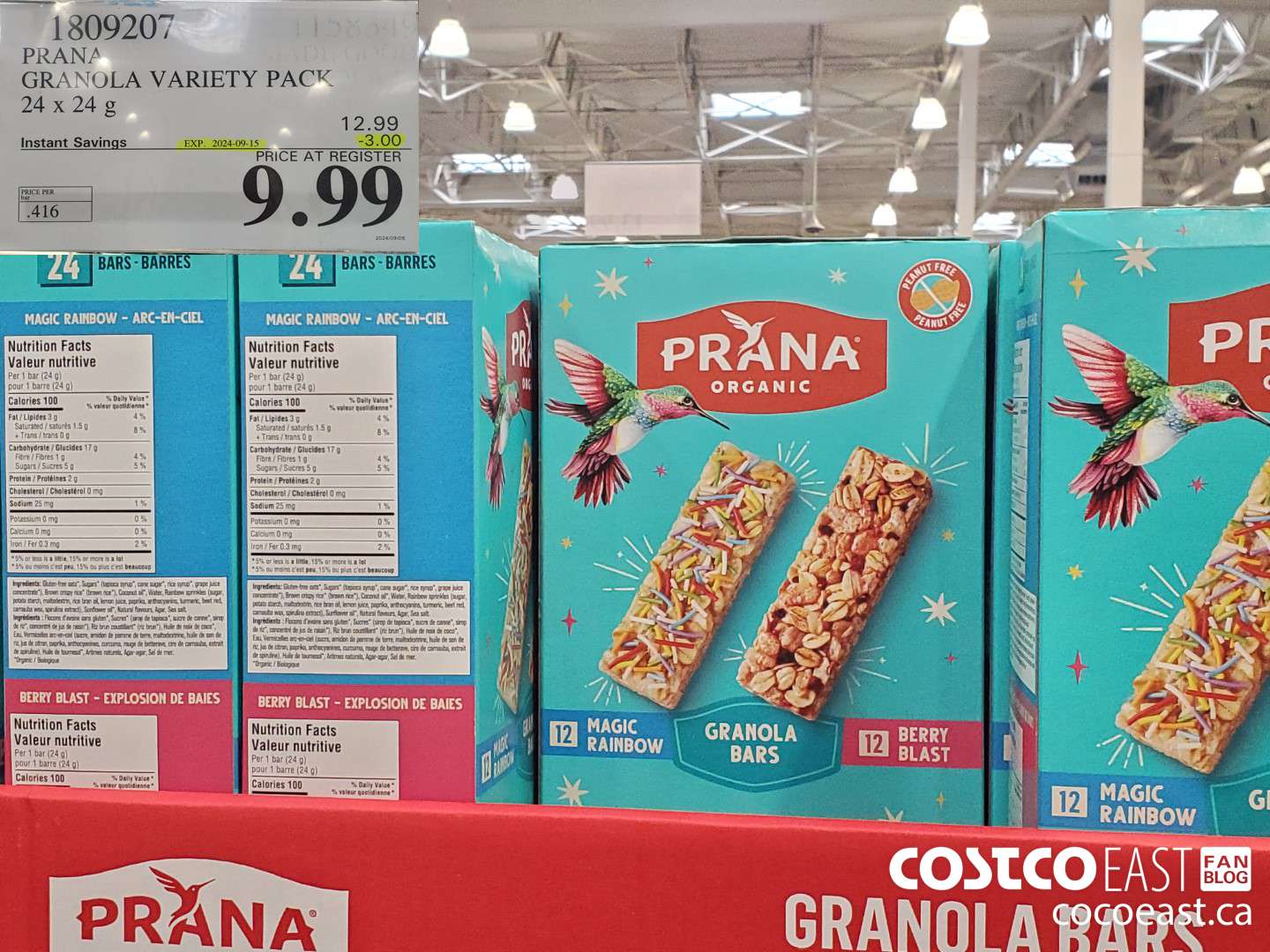 1809207 PRANA GRANOLA VARIETY PACK 24x24G ($3.00 INSTANT SAVINGS EXPIRES ON 2024-09-15) $9.99