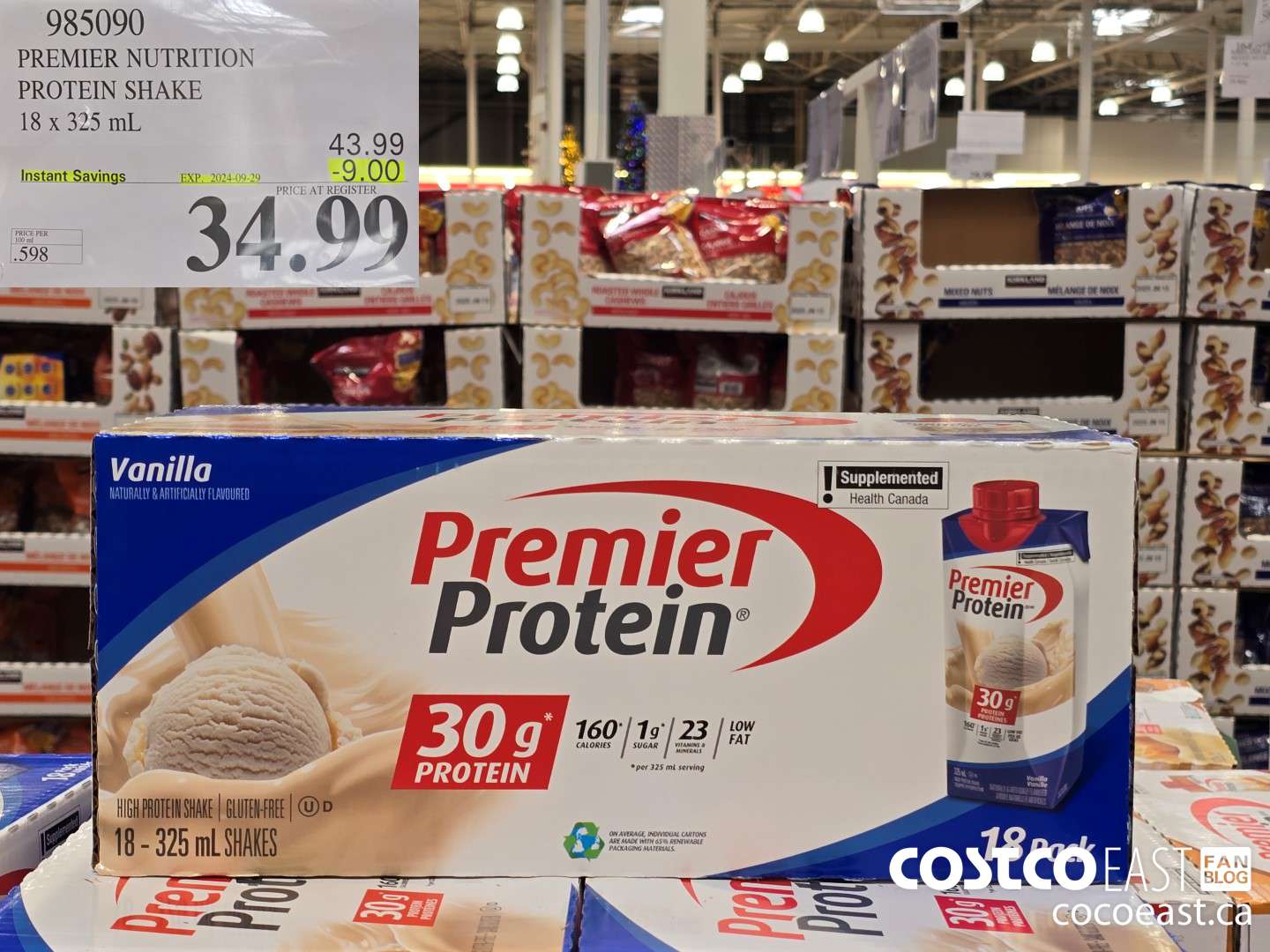 985090 PREMIER NUTRITION PROTEIN SHAKE 18 X 325 ML ($9.00 INSTANT SAVINGS EXPIRES ON 2024-09-29) $34.99