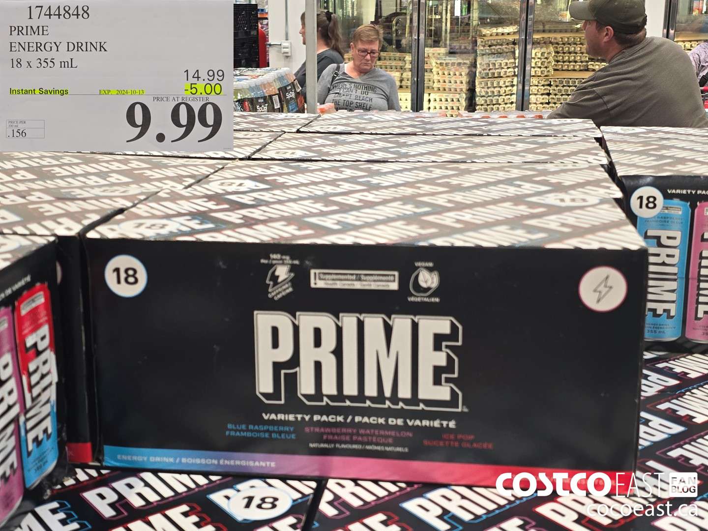 1744848 PRIME ENERGY DRINK 18 X 355 ML ($5.00 INSTANT SAVINGS EXPIRES ON 2024-10-13) $9.99