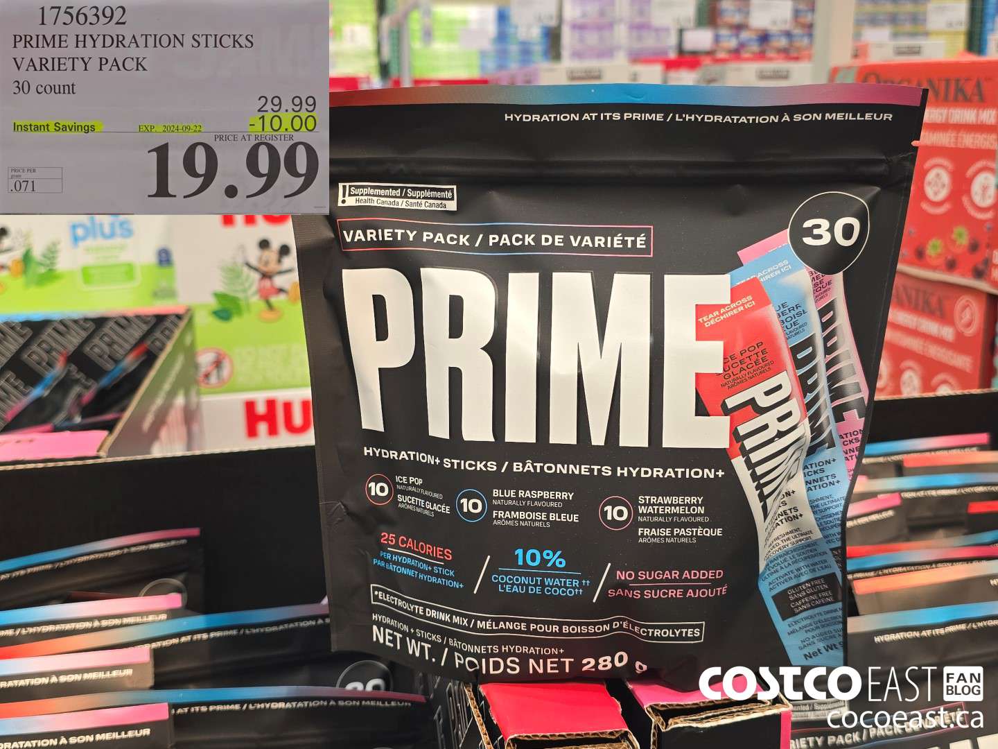1756392 PRIME HYDRATION STICKS VARIETY PACK 30 count ($10.00 INSTANT SAVINGS EXPIRES ON 2024-09-22) $19.99