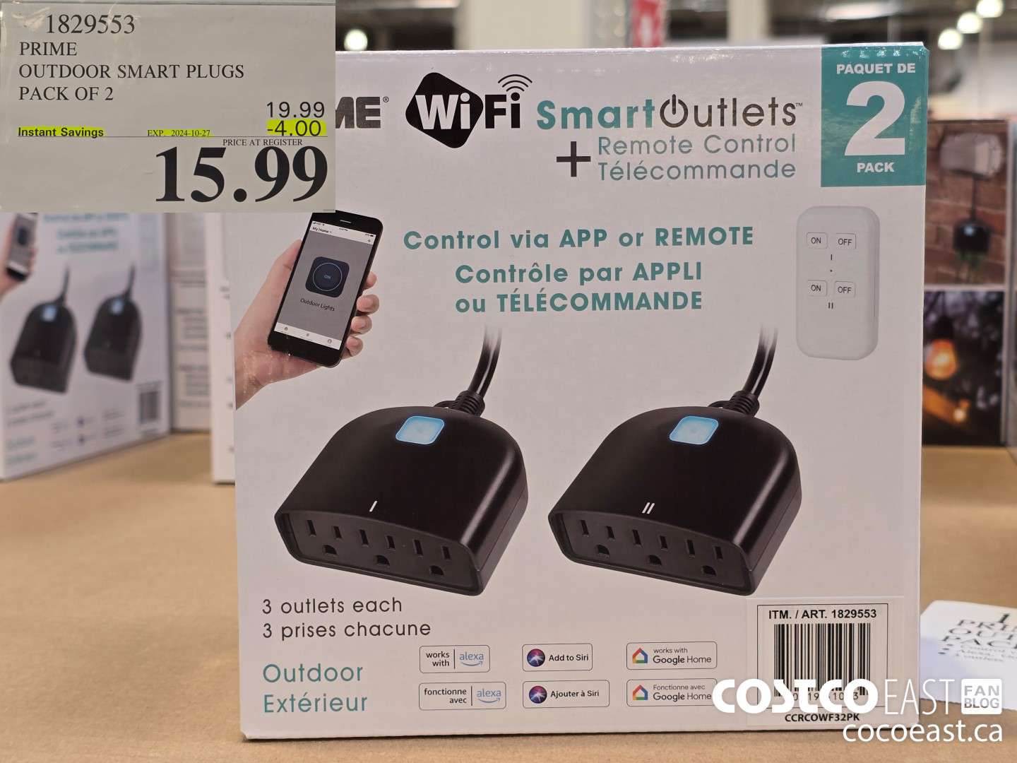 1829553 PRIME OUTDOOR SMART PLUGS PACK OF 2 ($4.00 INSTANT SAVINGS EXPIRES ON 2024-10-27) $15.99