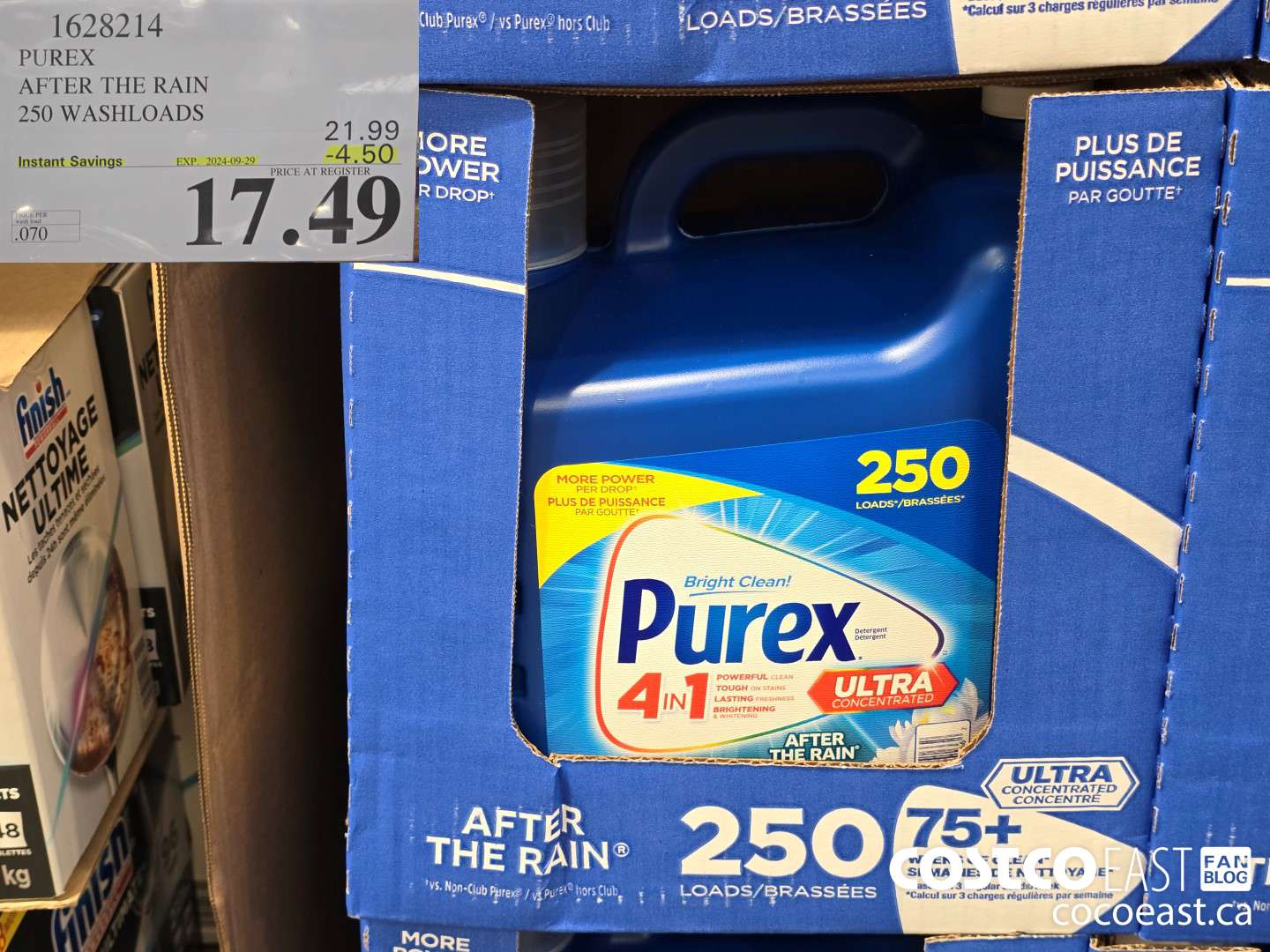 1628214 PUREX AFTER THE RAIN 250 washloads ($4.50 INSTANT SAVINGS EXPIRES ON 2024-09-29) $17.49