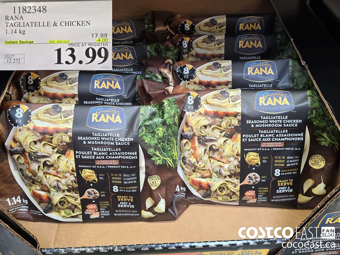 1182348 RANA TAGLIATELLE & CHICKEN 1.14 KG ($4.00 INSTANT SAVINGS EXPIRES ON 2024-10-27) $13.99