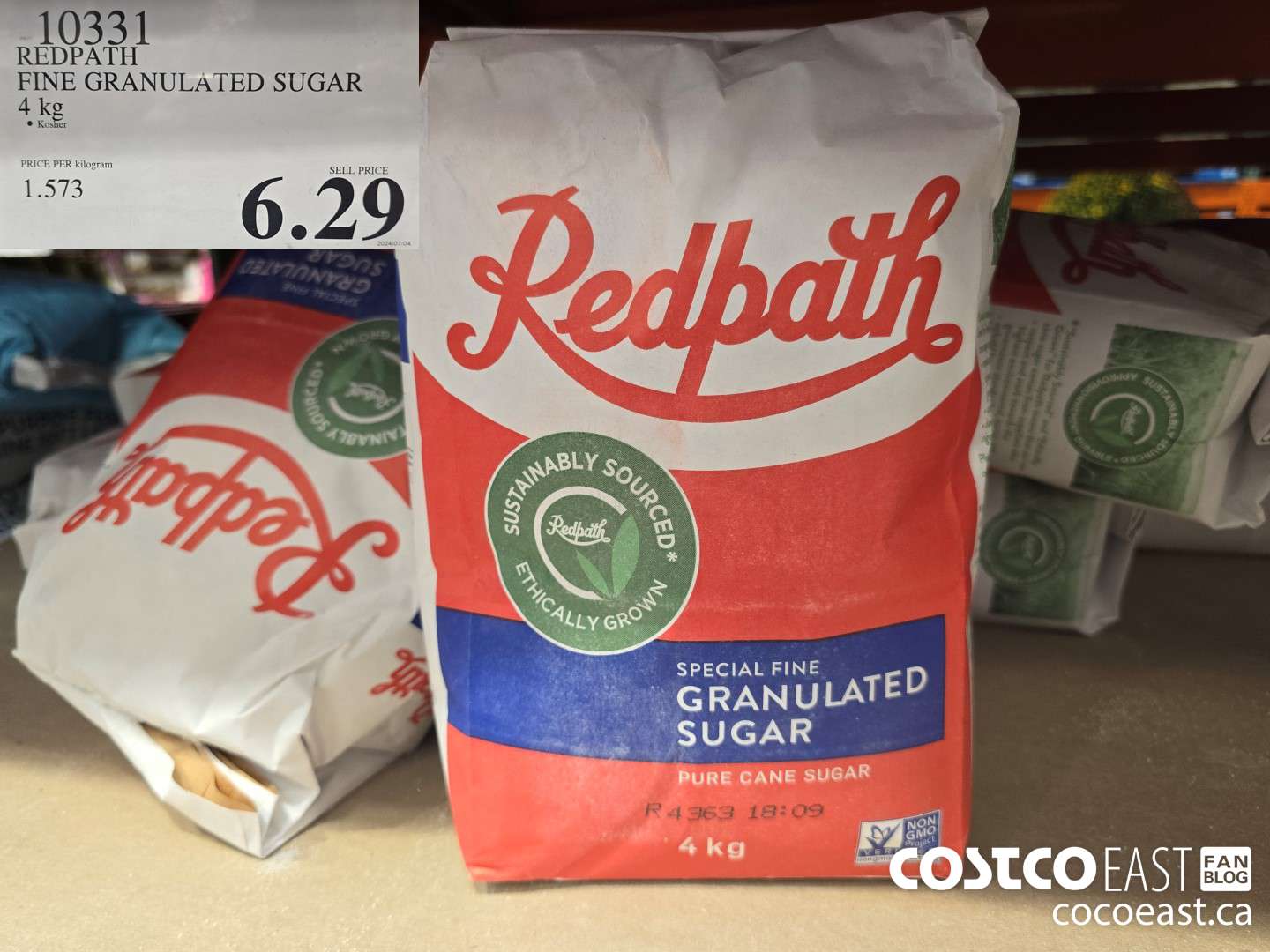 10331 REDPATH FINE GRANULATED SUGAR 4 KG $6.29
