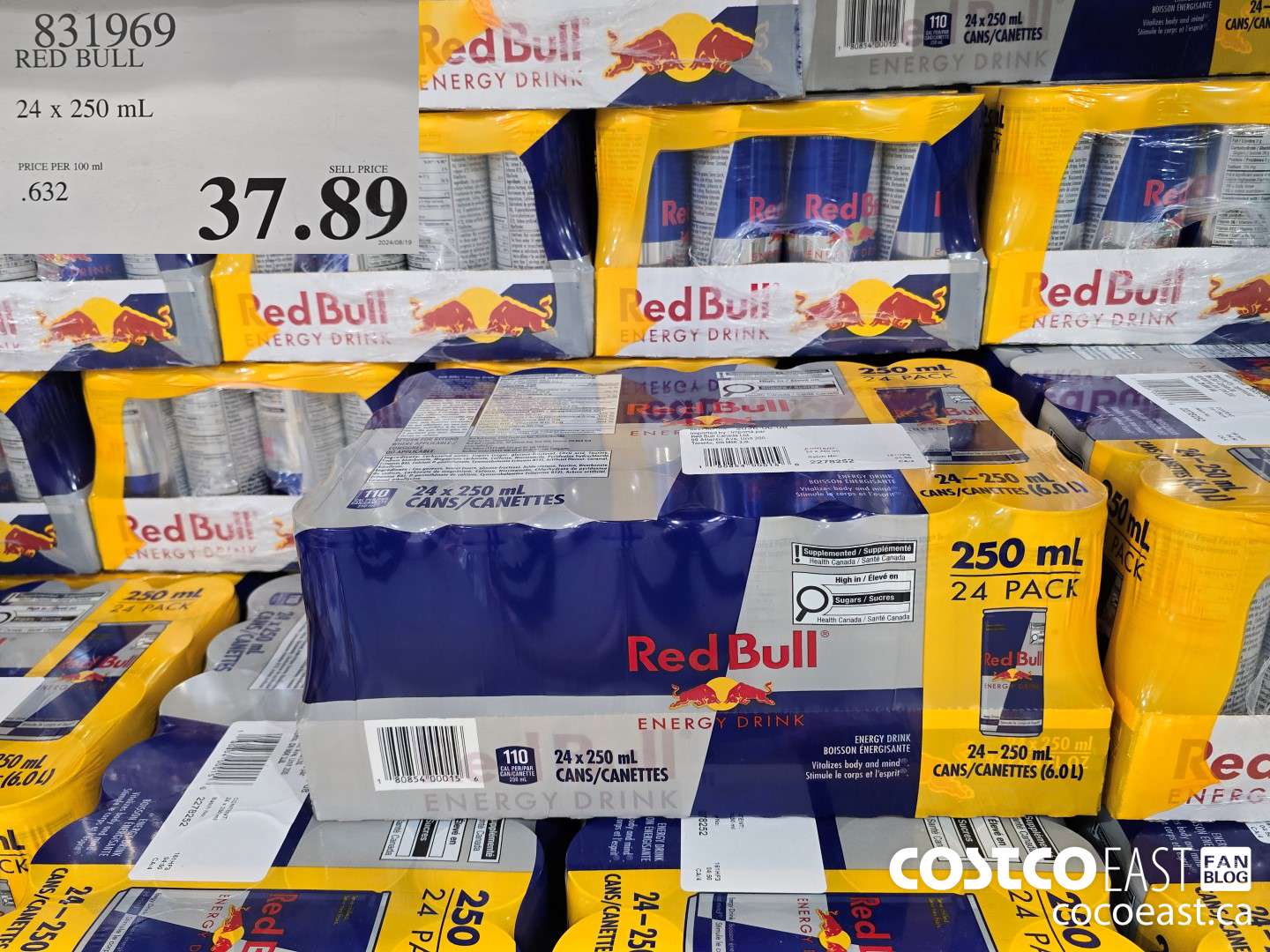 831969 RED BULL 24 x 250 mL $37.89