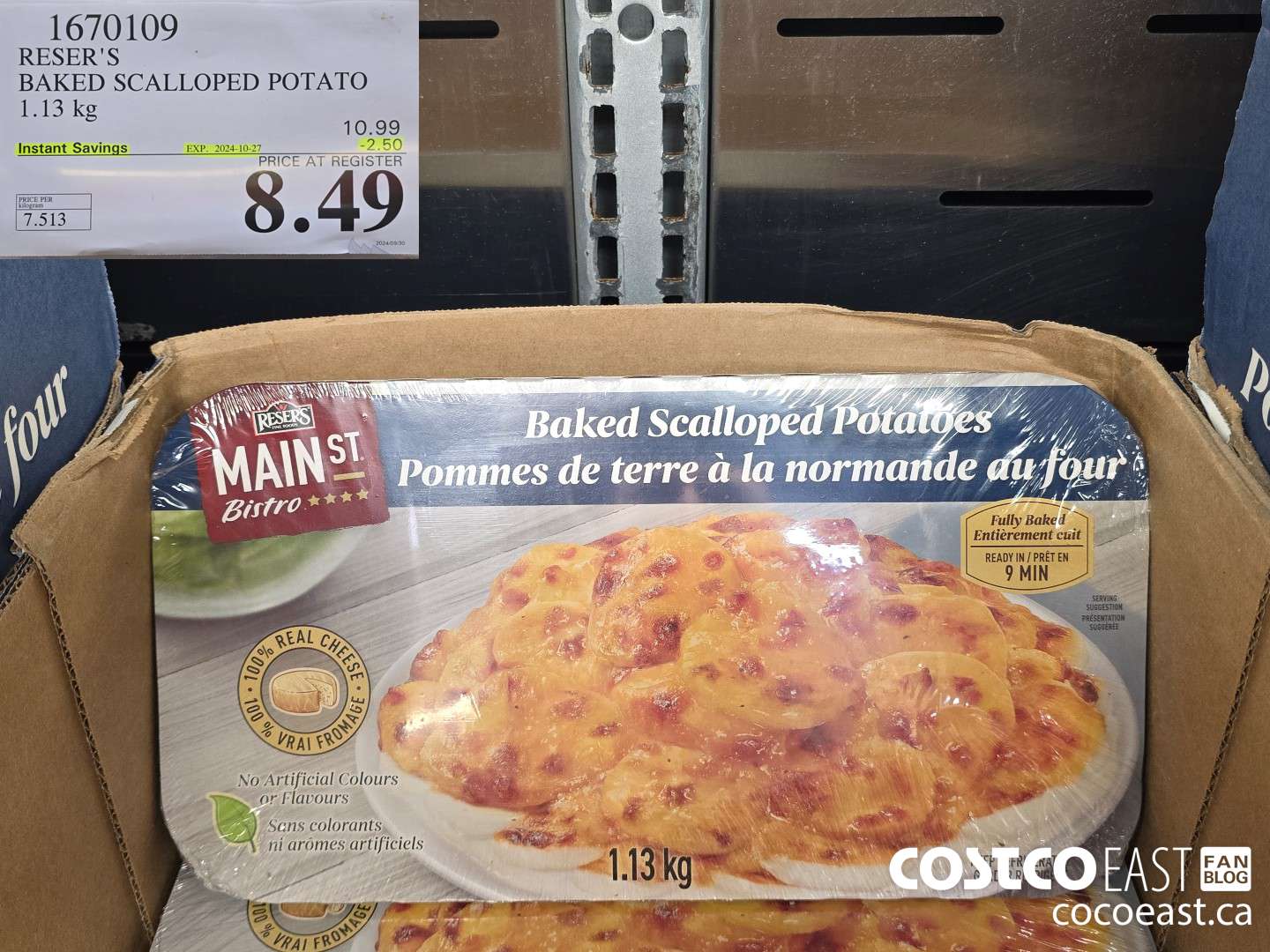 1670109 RESER'S BAKED SCALLOPED POTATOES 1.1 kg ($2.50 INSTANT SAVINGS EXPIRES ON 2024-10-27) $8.49