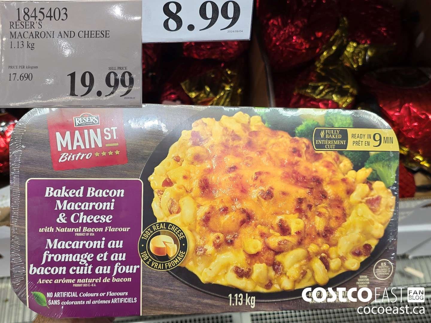 1845403 RESER'S MACARONI AND CHEESE 1.13 KG $19.99