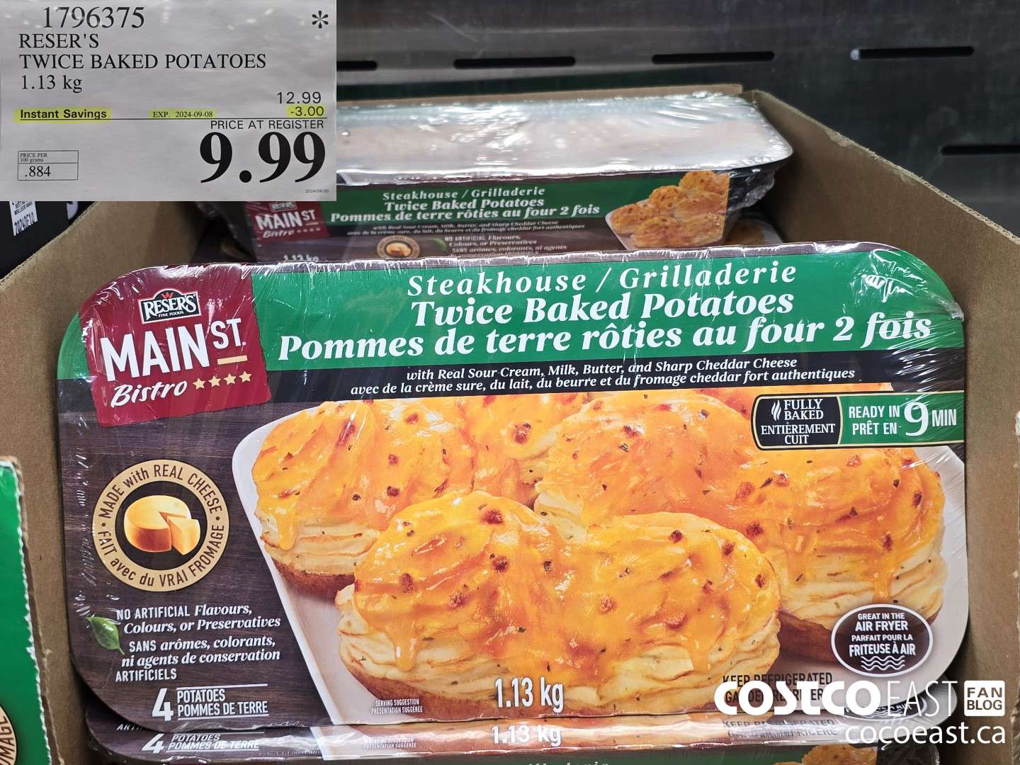 1796375 RESER'S TWICE BAKED POTATOES 1.13 KG ($3.00 INSTANT SAVINGS EXPIRES ON 2024-09-08) $9.99