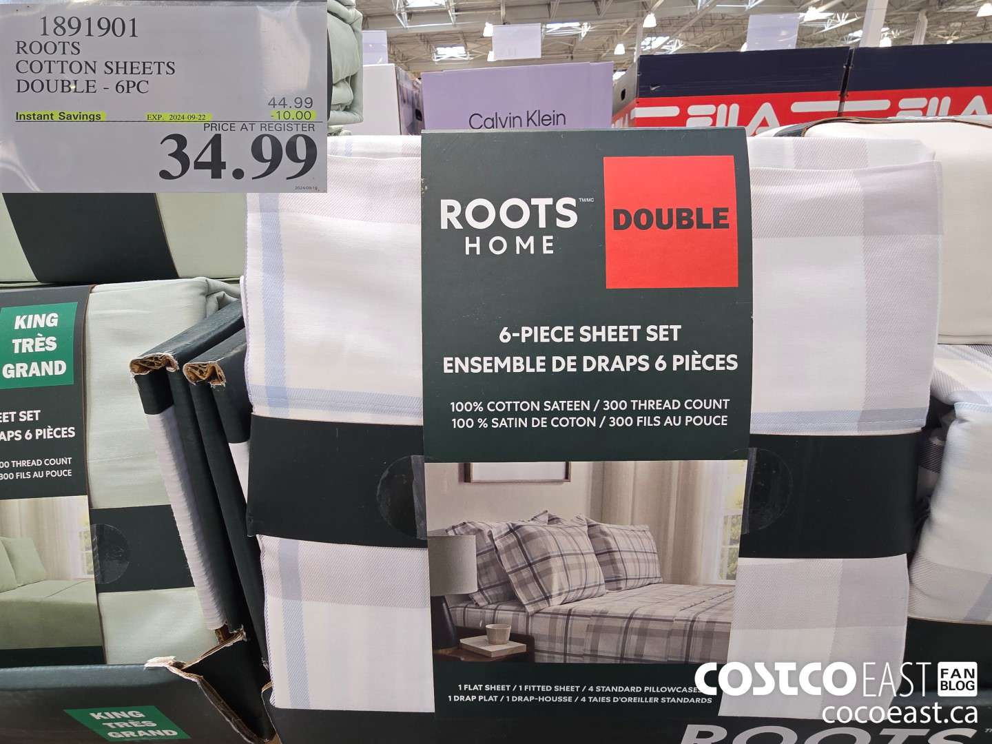 1891901 ROOTS COTTON SHEETS DOUBLE - 6PC ($10.00 INSTANT SAVINGS EXPIRES ON 2024-09-22) $34.99