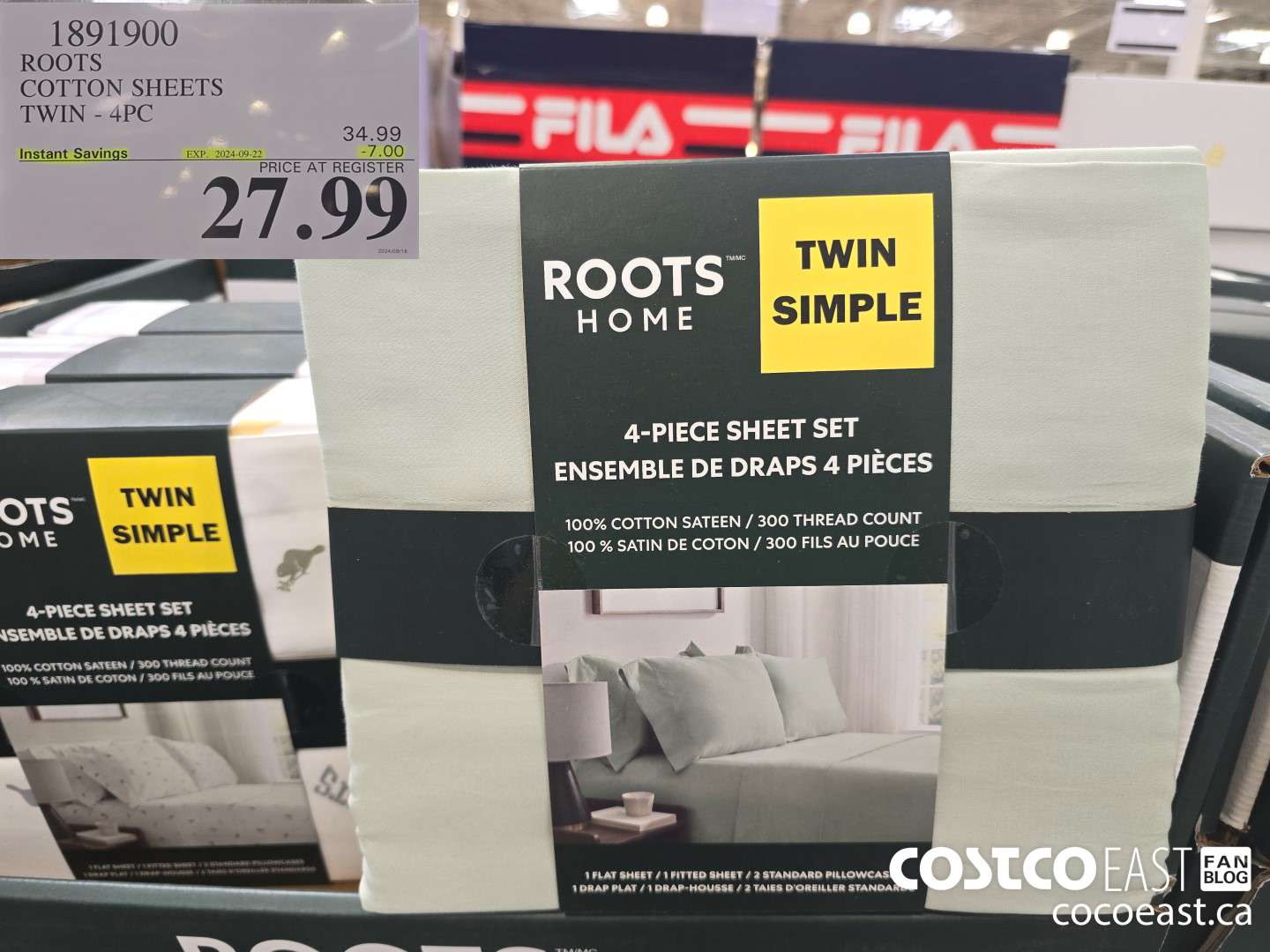 1891900 ROOTS COTTON SHEETS TWIN - 4PC ($7.00 INSTANT SAVINGS EXPIRES ON 2024-09-22) $27.99