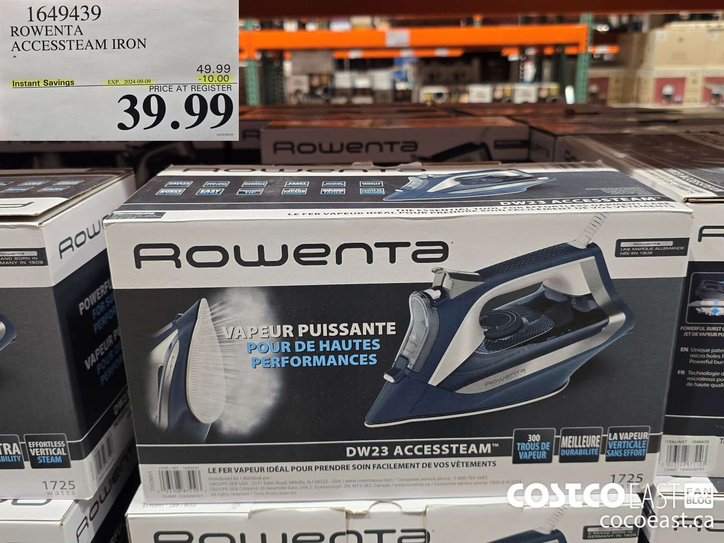 1649439 ROWENTA ACCESSSTEAM IRON ($10.00 INSTANT SAVINGS EXPIRES ON 2024-09-09) $39.99