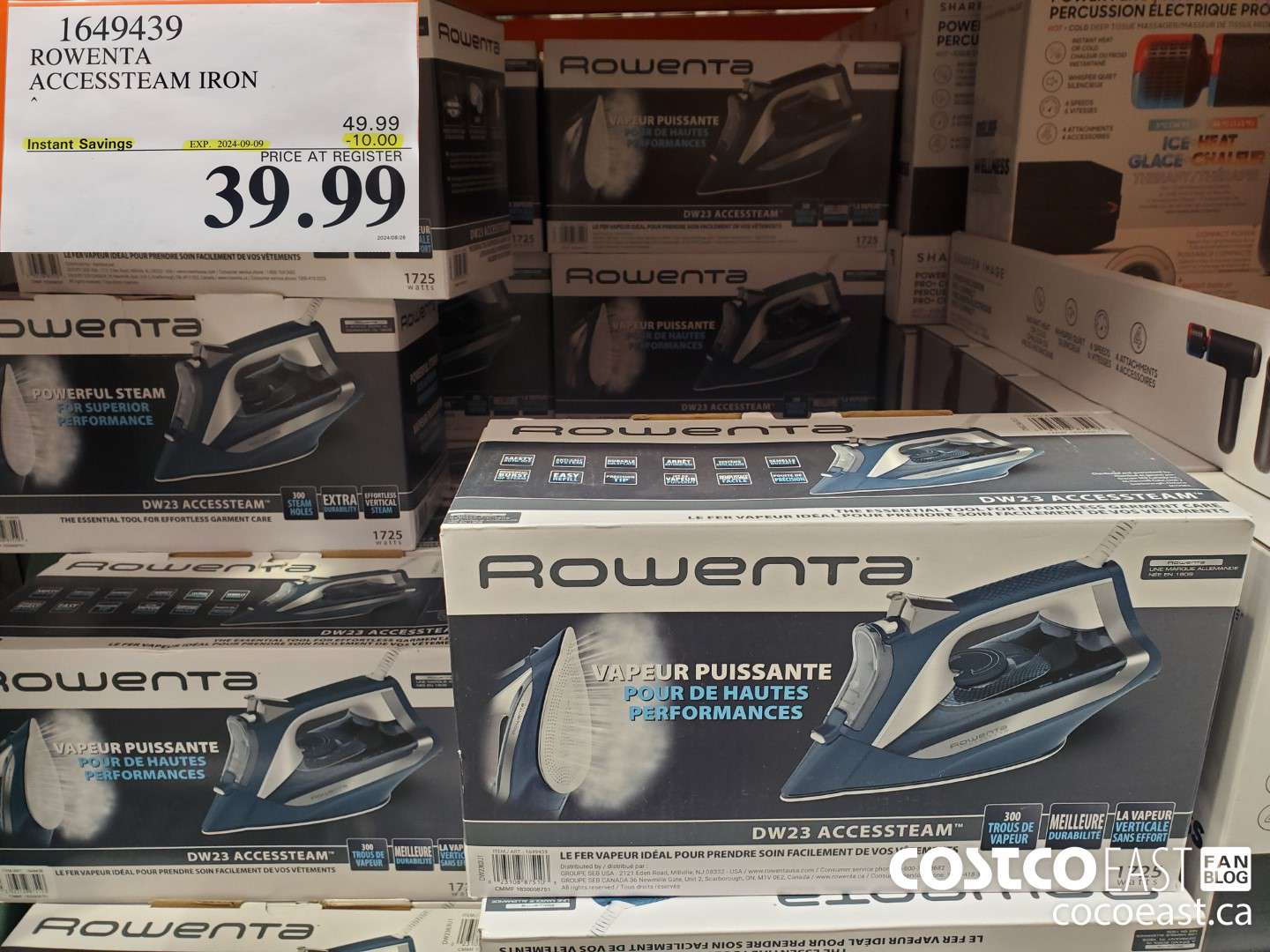 1649439 ROWENTA ACCESSSTEAM IRON ($10.00 INSTANT SAVINGS EXPIRES ON 2024-09-09) $39.99