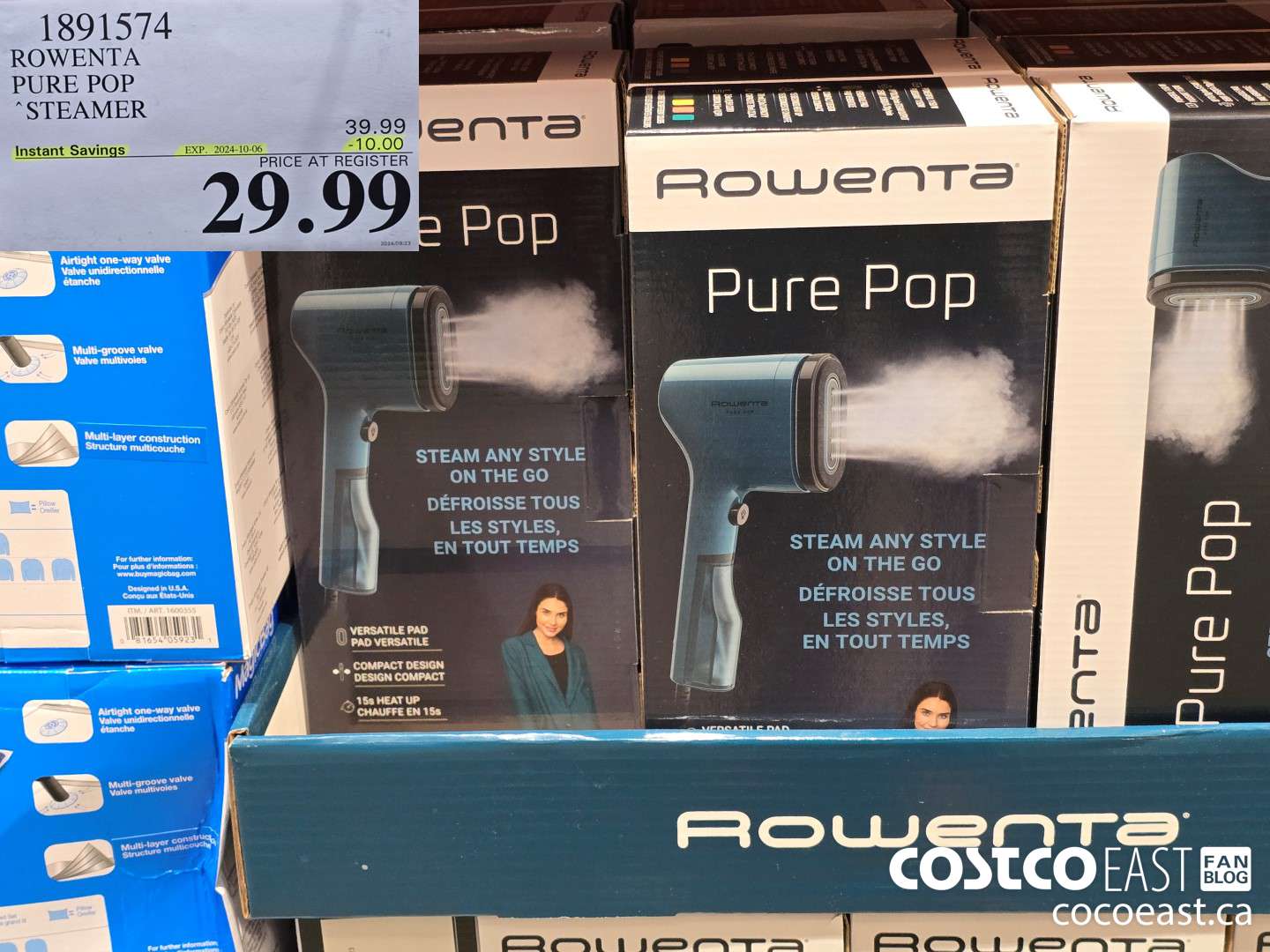 1891574 ROWENTA PURE POP STEAMER ($10.00 INSTANT SAVINGS EXPIRES ON 2024-10-06) $29.99