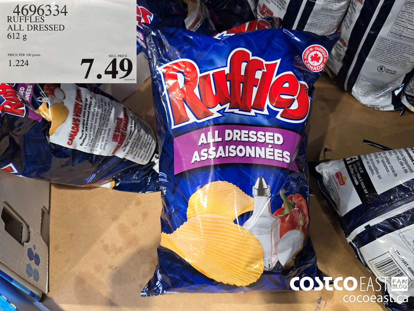 4696334 RUFFLES ALL DRESSED 612 g $7.49