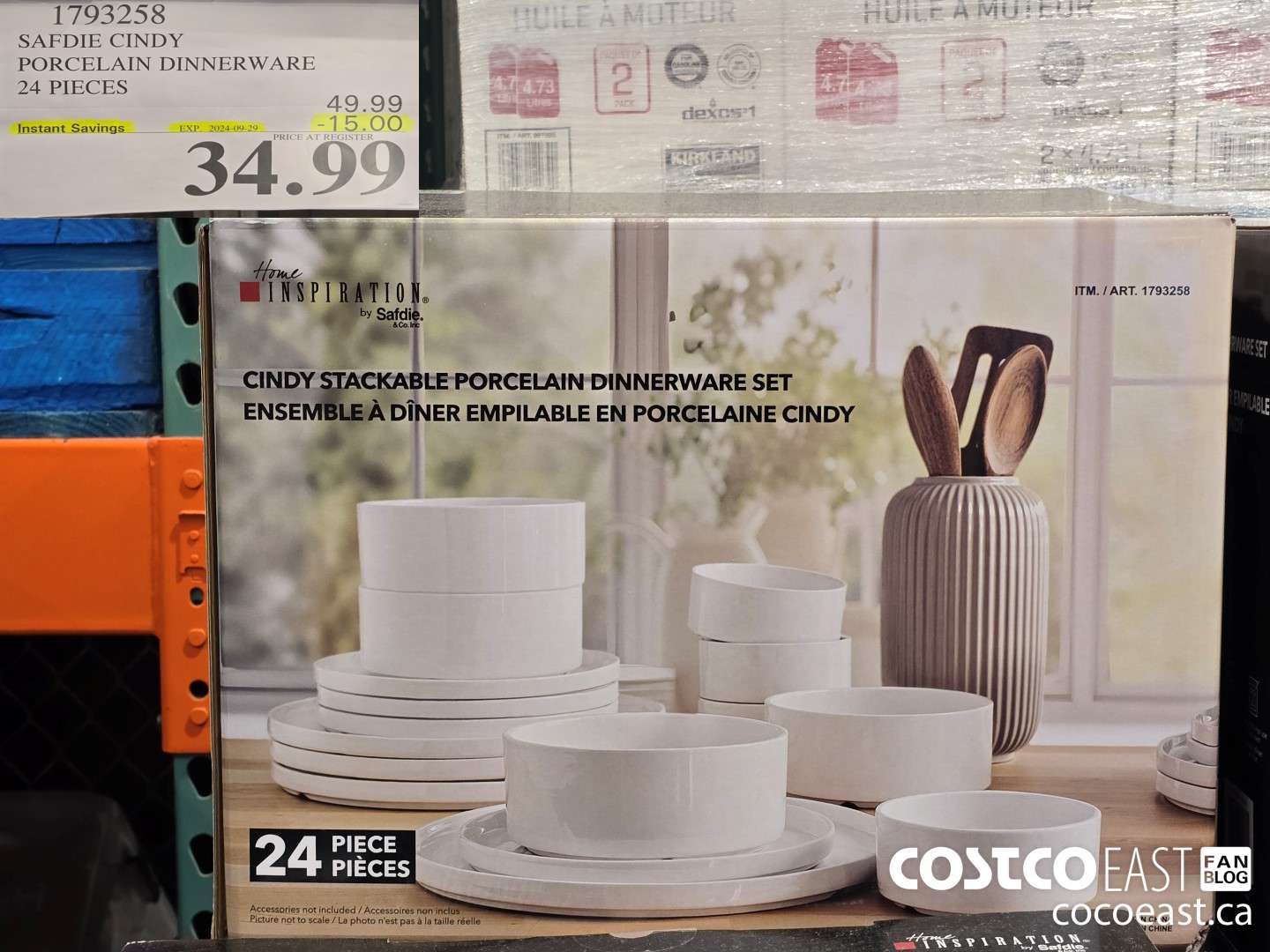 1793258 SAFDIE CINDY PORCELAIN DINNERWARE 24 PIECES ($15.00 INSTANT SAVINGS EXPIRES ON 2024-09-29) $34.99