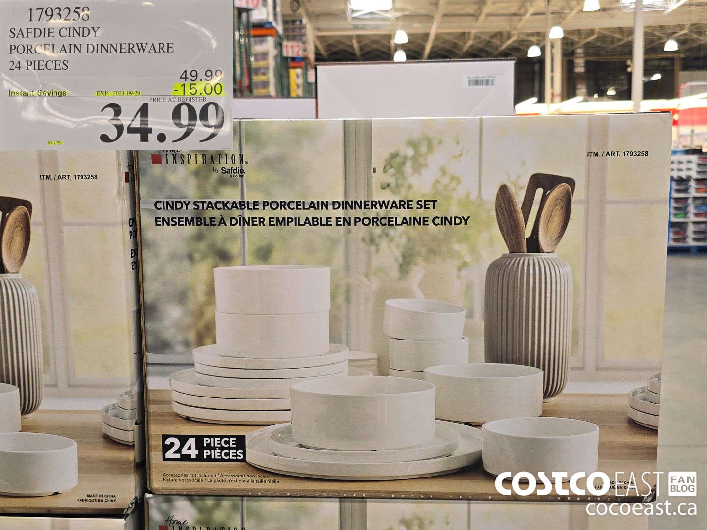 1793255 SAFDIE CINDY PORCELAIN DINNERWARE 24 PIECES ($15.00 INSTANT SAVINGS EXPIRES ON 2024-09-29) $34.99