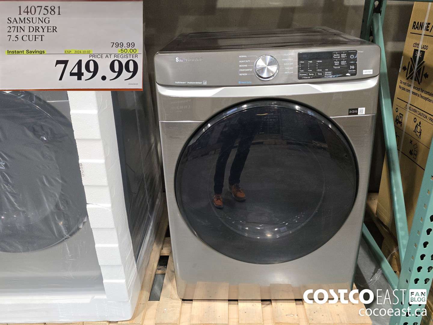 14075381 SAMSUNG 27IN DRYER 7.5 CUFT ($50.00 INSTANT SAVINGS EXPIRES ON 2024-10-02) $749.99