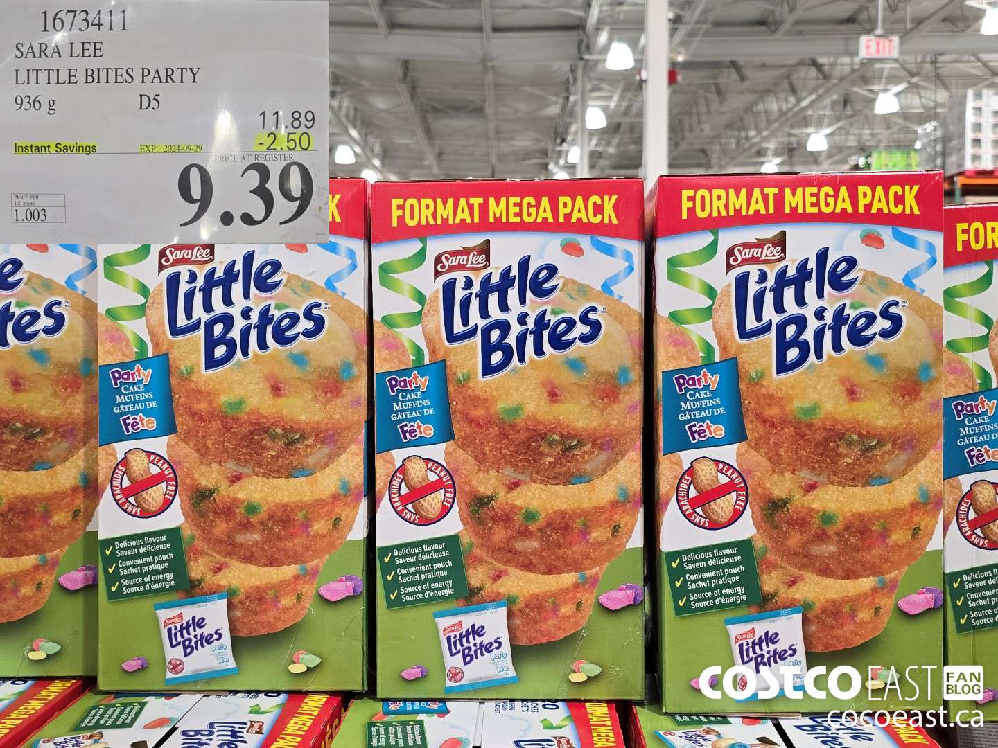 1673411 SARA LEE LITTLE BITES PARTY 936 G ($2.50 INSTANT SAVINGS EXPIRES ON 2024-09-29) $9.39