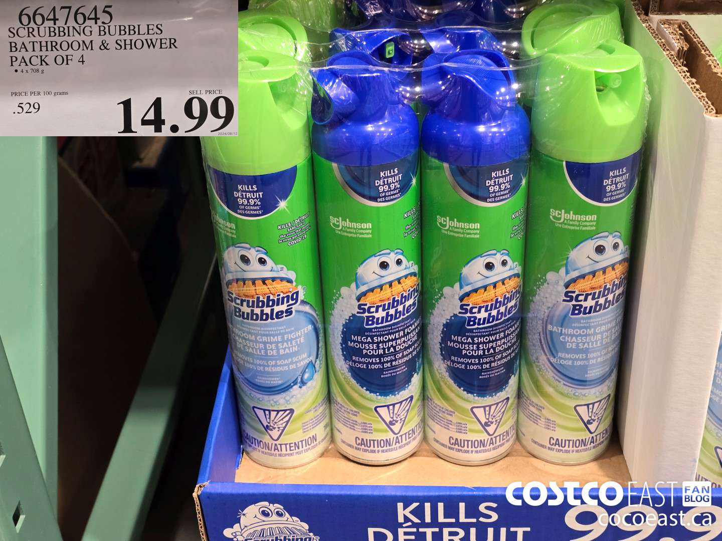 6647645 SCRUBBING BUBBLES BATHROOM & SHOWER PACK OF 4 $14.99