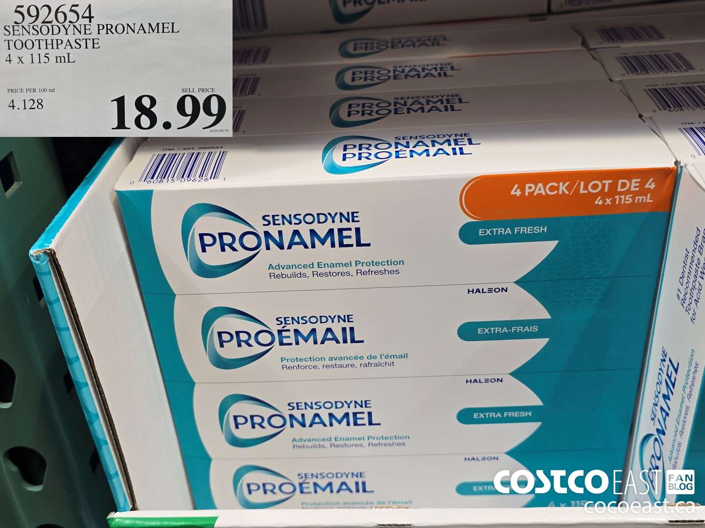 592654 SENSODYNE PRONAMEL TOOTHPASTE 4x 115 mL $18.99