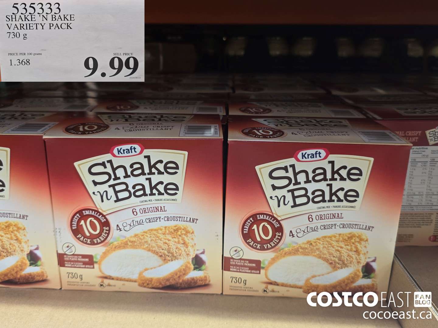 535333 SHAKE N BAKE VARIETY PACK 730 G $9.99