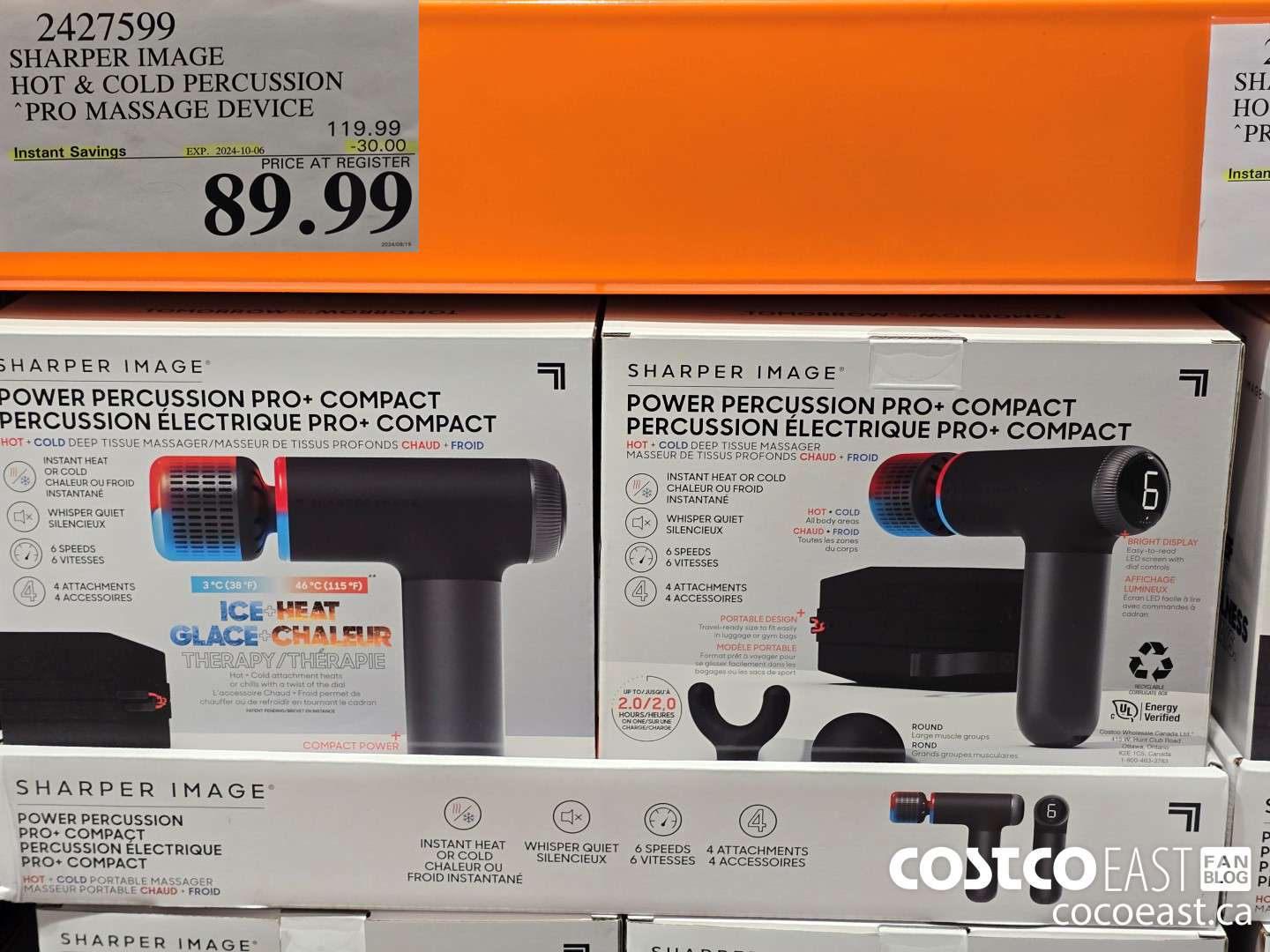 2427599 SHARPER IMAGE HOT & COLD PERCUSSION PRO MASSAGE DEVICE ($30.00 INSTANT SAVINGS EXPIRES ON 2024-10-06) $89.99