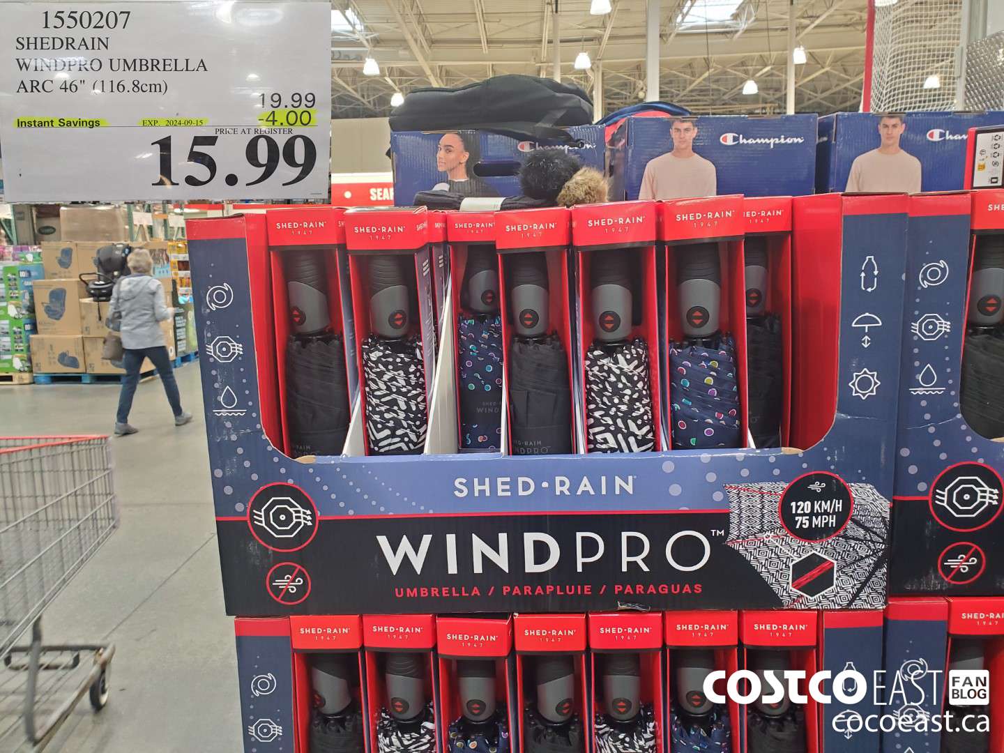 1550207 SHEDRAIN WINDPRO UMBRELLA ARC 46