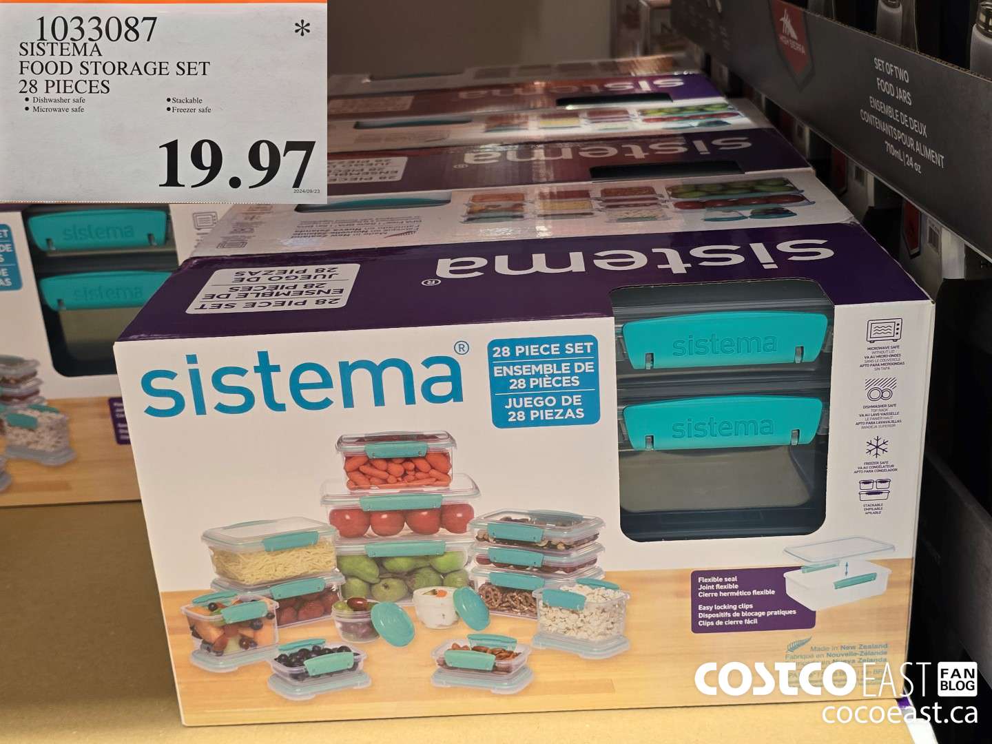 1033087 SISTEMA FOOD STORAGE SET 28 PIECE $19.97